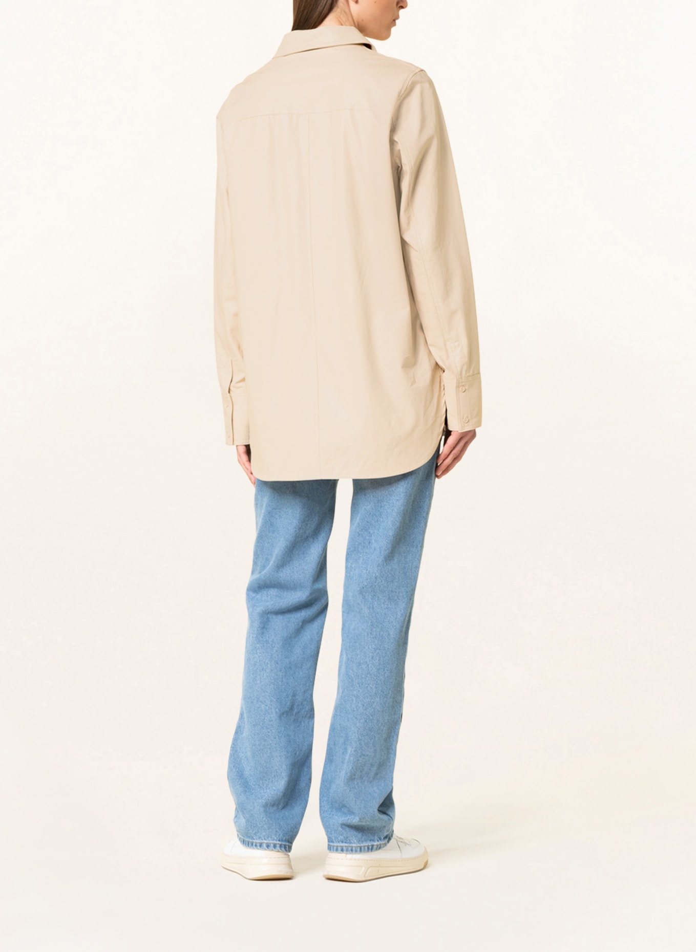 STAND STUDIO Shirt blouse MARITA in leather look, Color: BEIGE (Image 3)