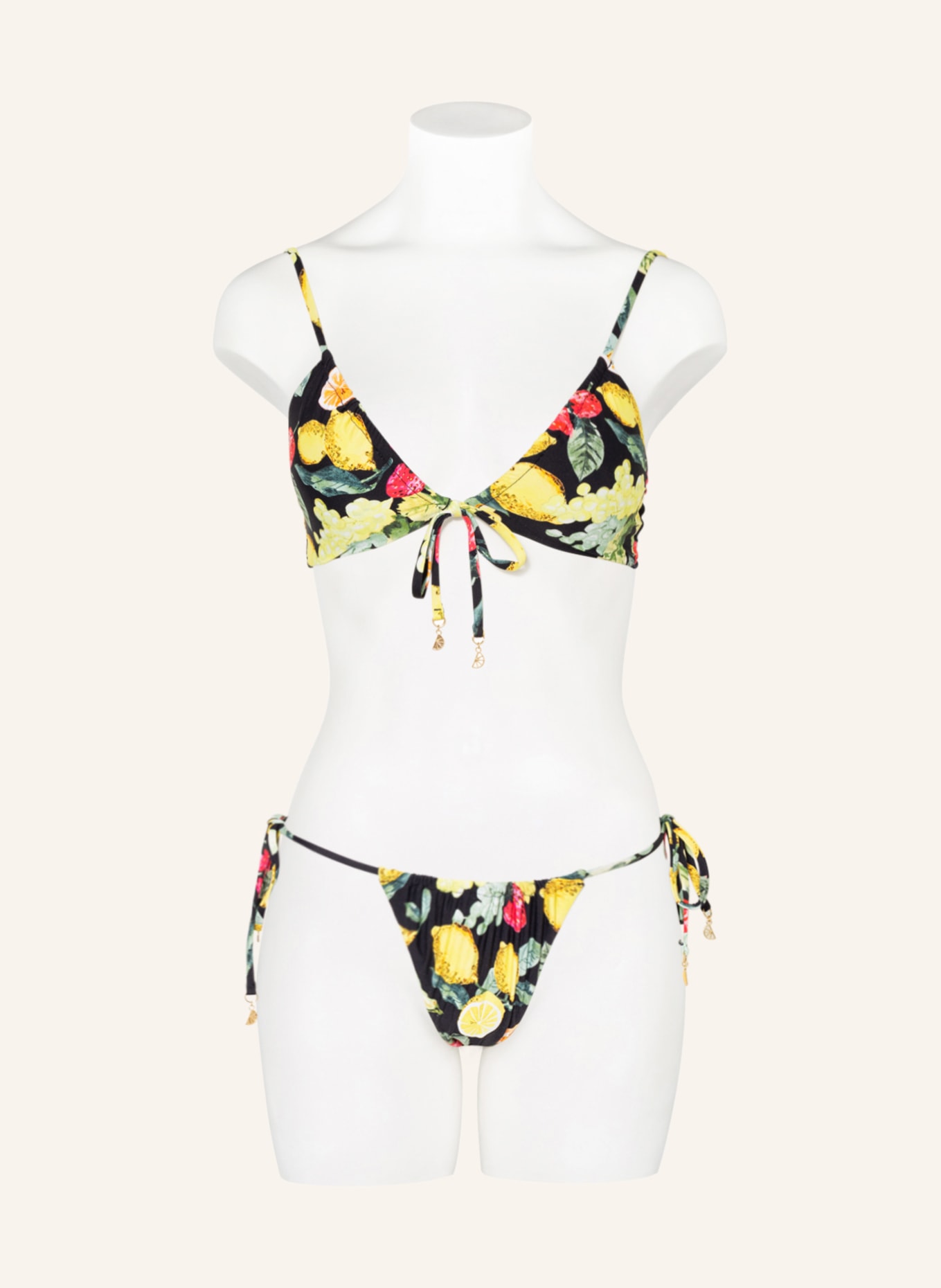 SEAFOLLY Bralette bikini top LEMONCELLO, Color: BLACK/ YELLOW/ RED (Image 2)