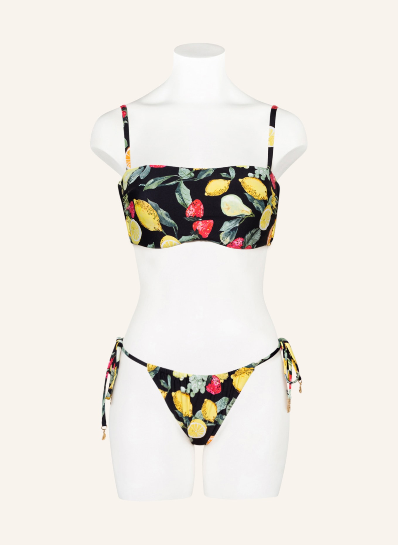 SEAFOLLY Bustier-Bikini-Top LEMONCELLO, Farbe: SCHWARZ/ GELB/ ROT (Bild 2)
