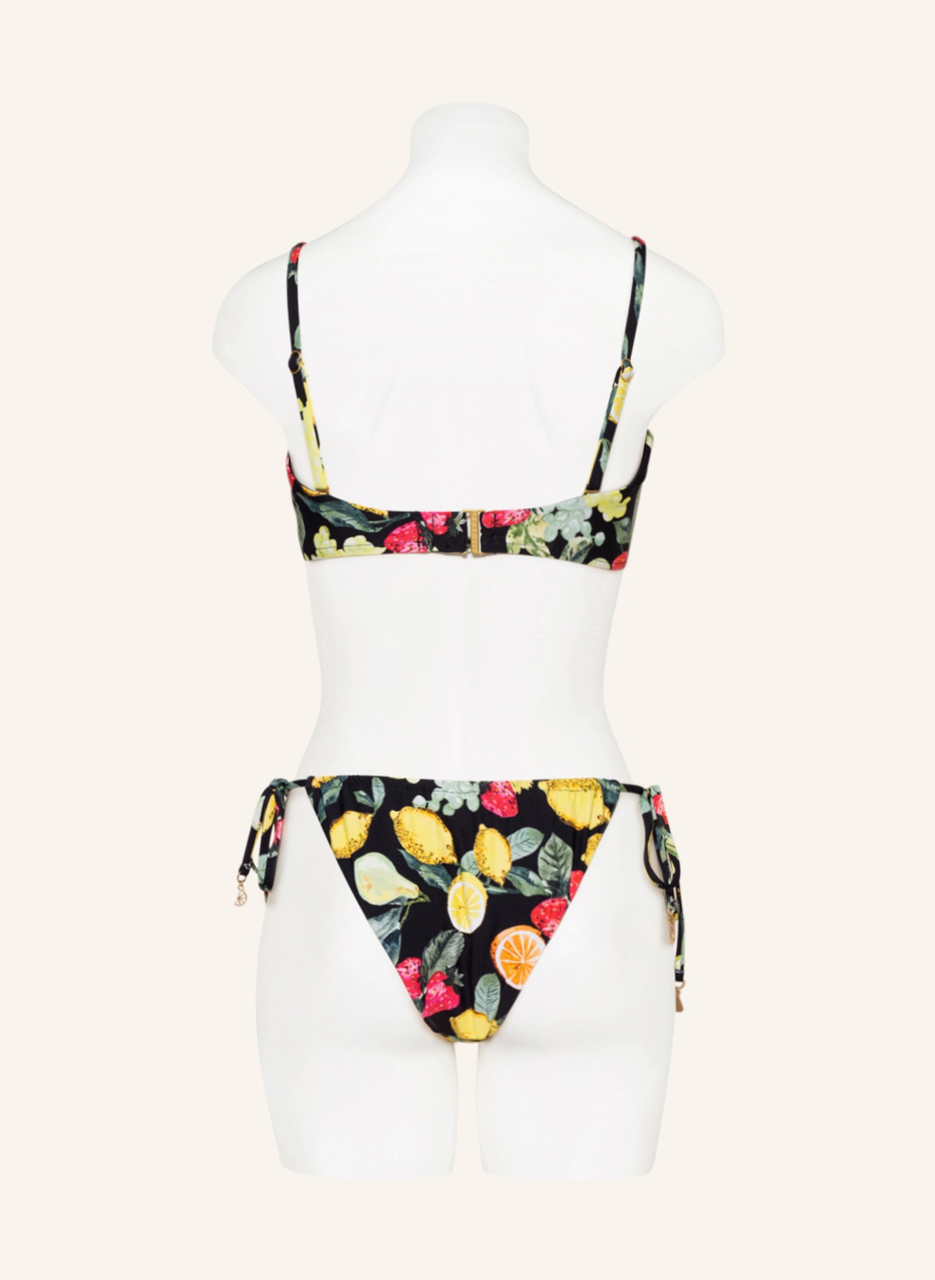 SEAFOLLY Bustier-Bikini-Top LEMONCELLO, Farbe: SCHWARZ/ GELB/ ROT (Bild 3)