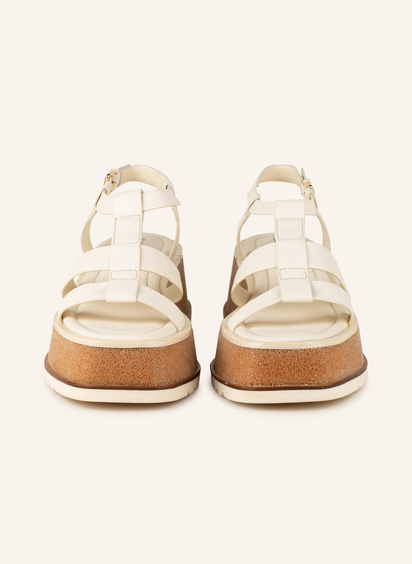 ELVIO ZANON Platform sandals, Color: ECRU/ BEIGE (Image 3)
