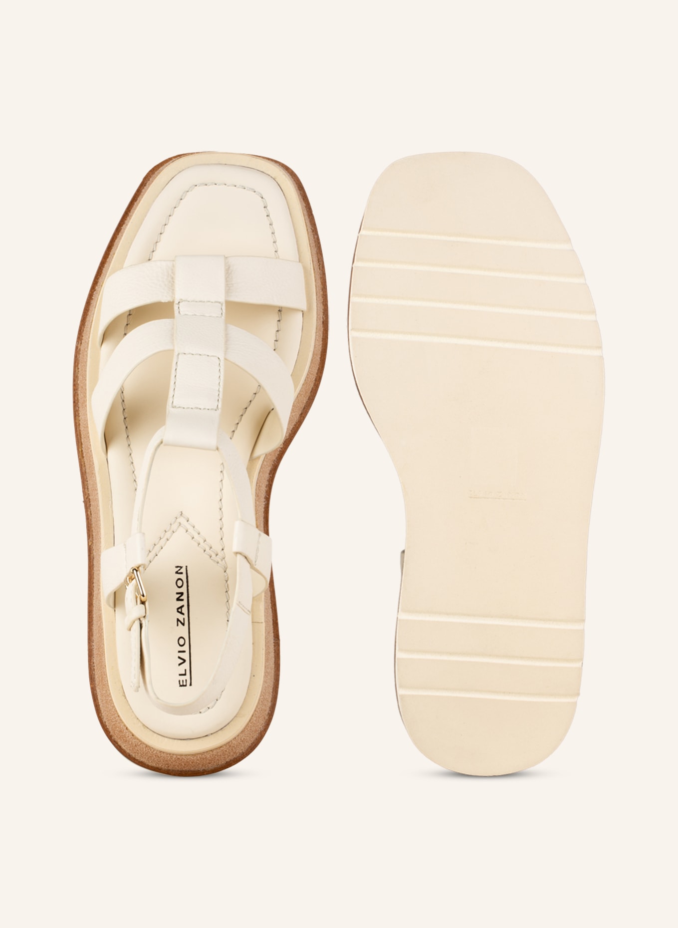 ELVIO ZANON Platform sandals, Color: ECRU/ BEIGE (Image 5)