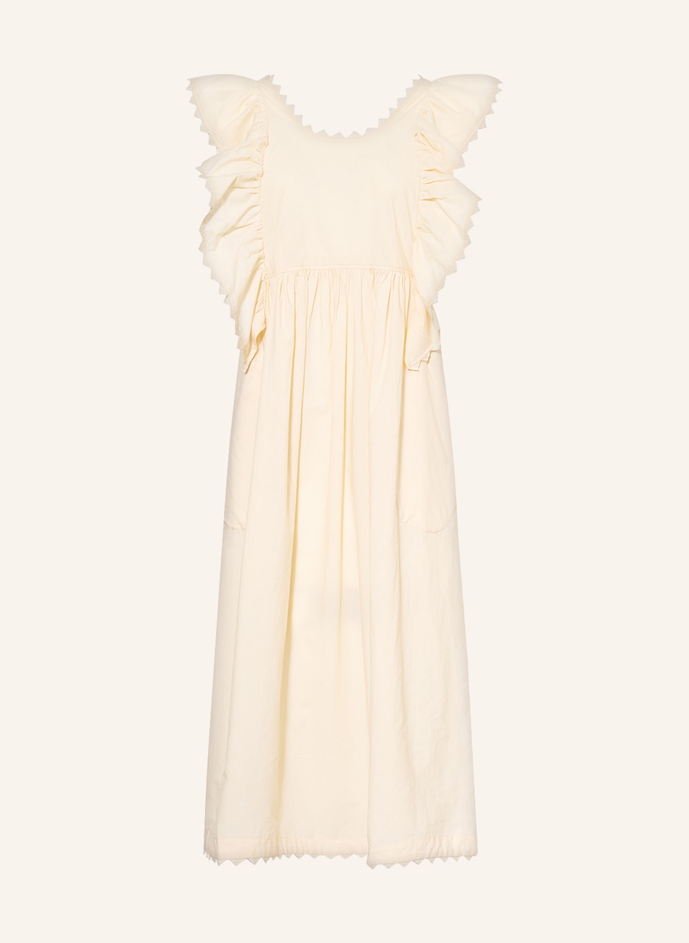MUNTHE Kleid mit Volants, Farbe: CREME (Bild 1)