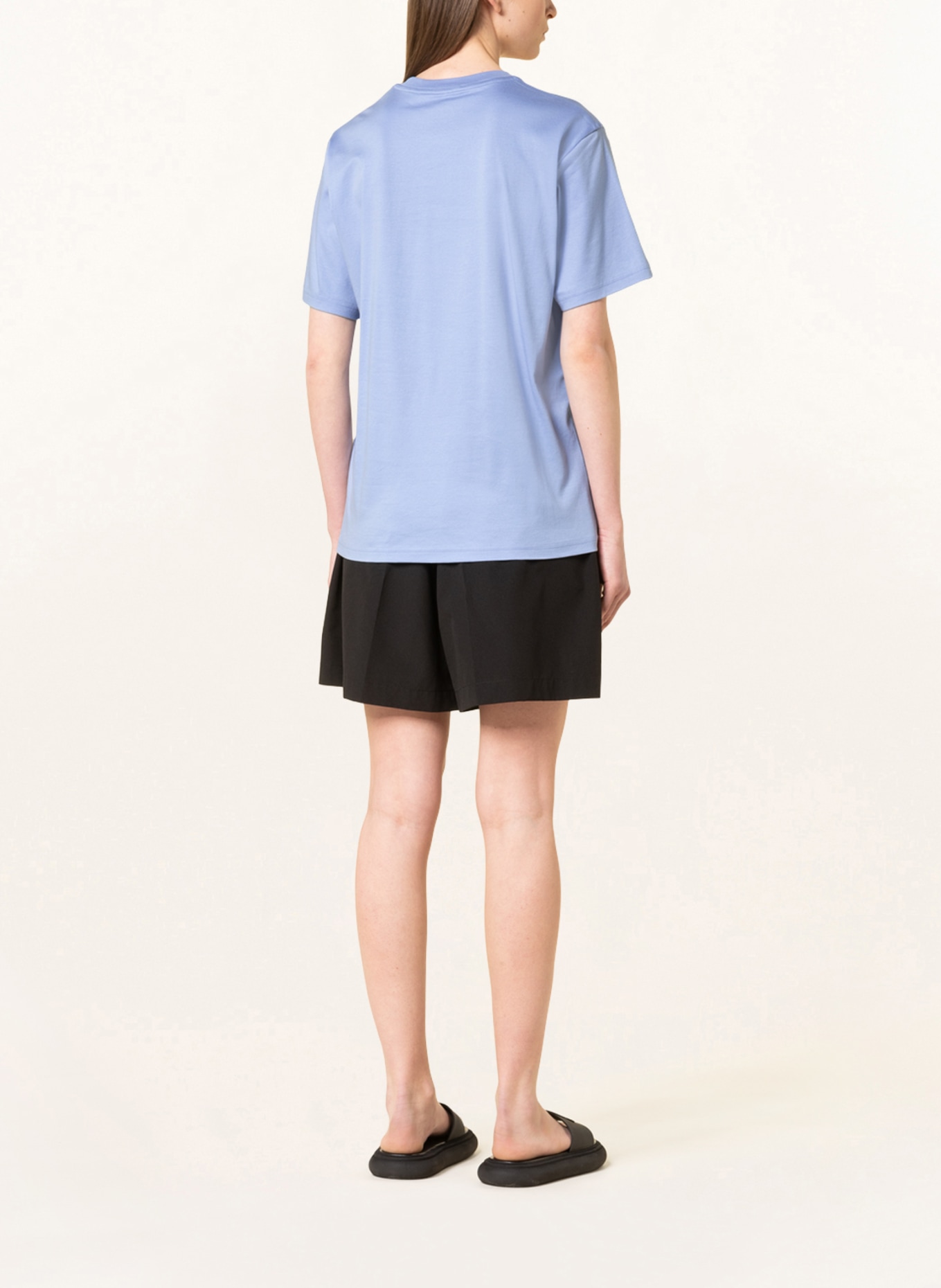 MONCLER T-shirt with decorative gems and embroidery, Color: BLUE (Image 3)