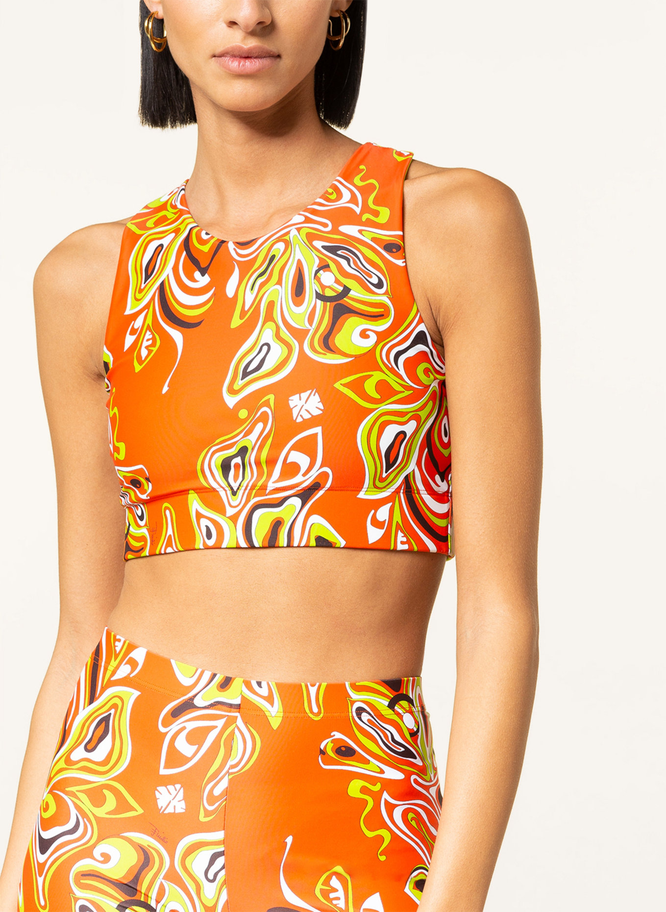 PUCCI Cropped top, Color: ORANGE/ GREEN/ WHITE (Image 4)
