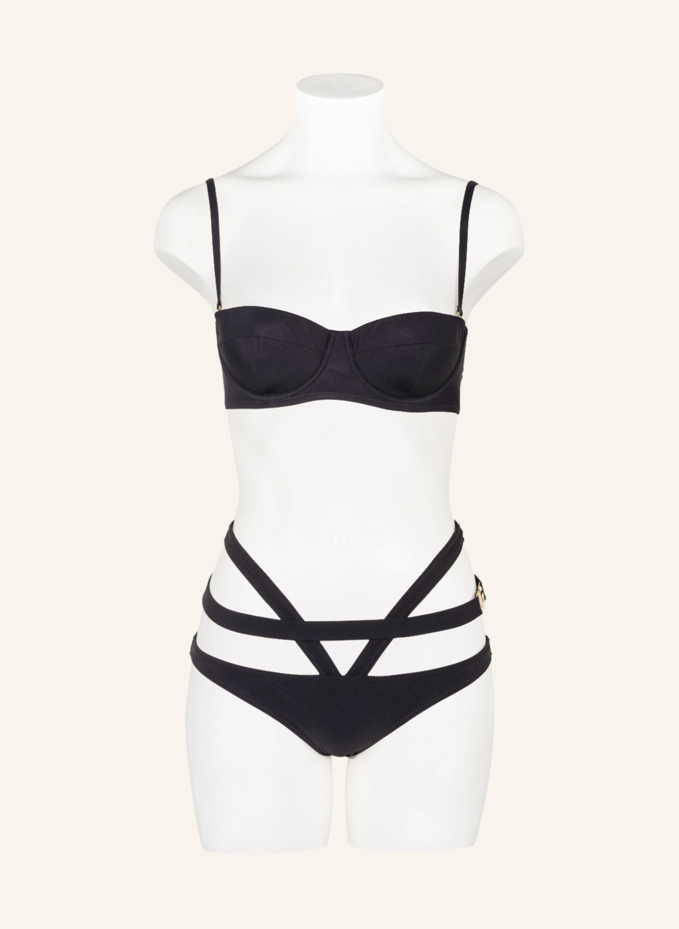 DOLCE & GABBANA Bandeau bikini top, Color: BLACK (Image 2)