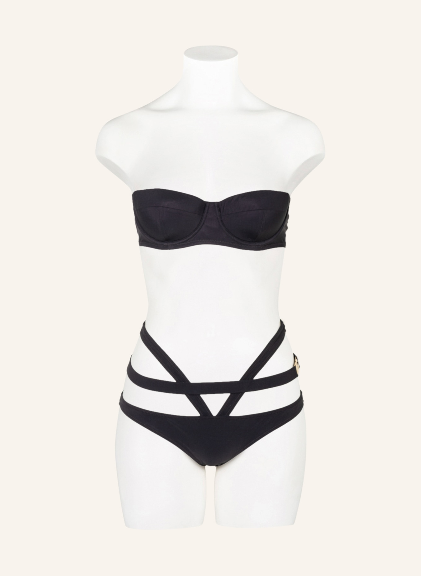 DOLCE & GABBANA Bandeau bikini top, Color: BLACK (Image 4)