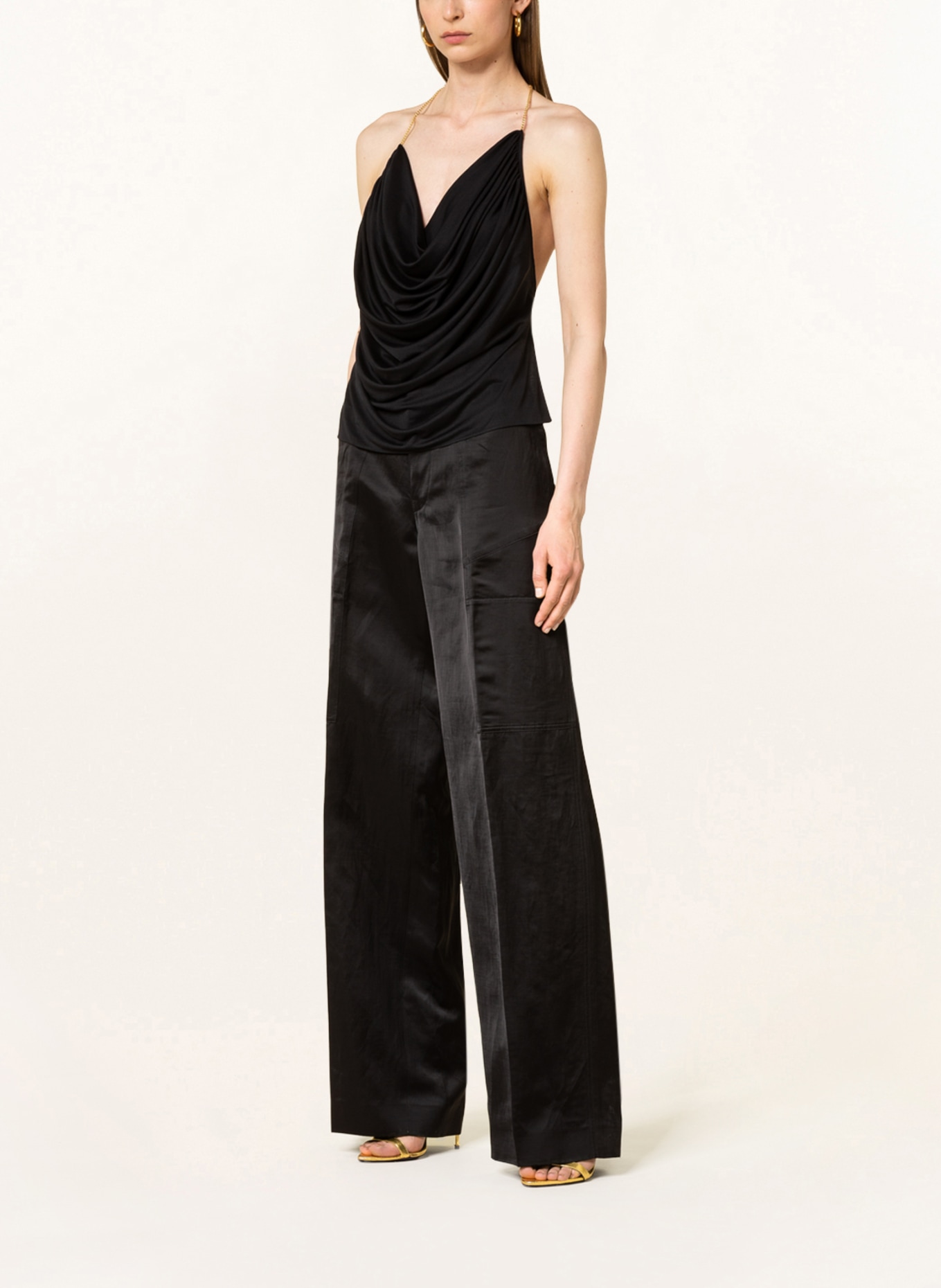 TOM FORD Trousers with linen, Color: BLACK (Image 2)