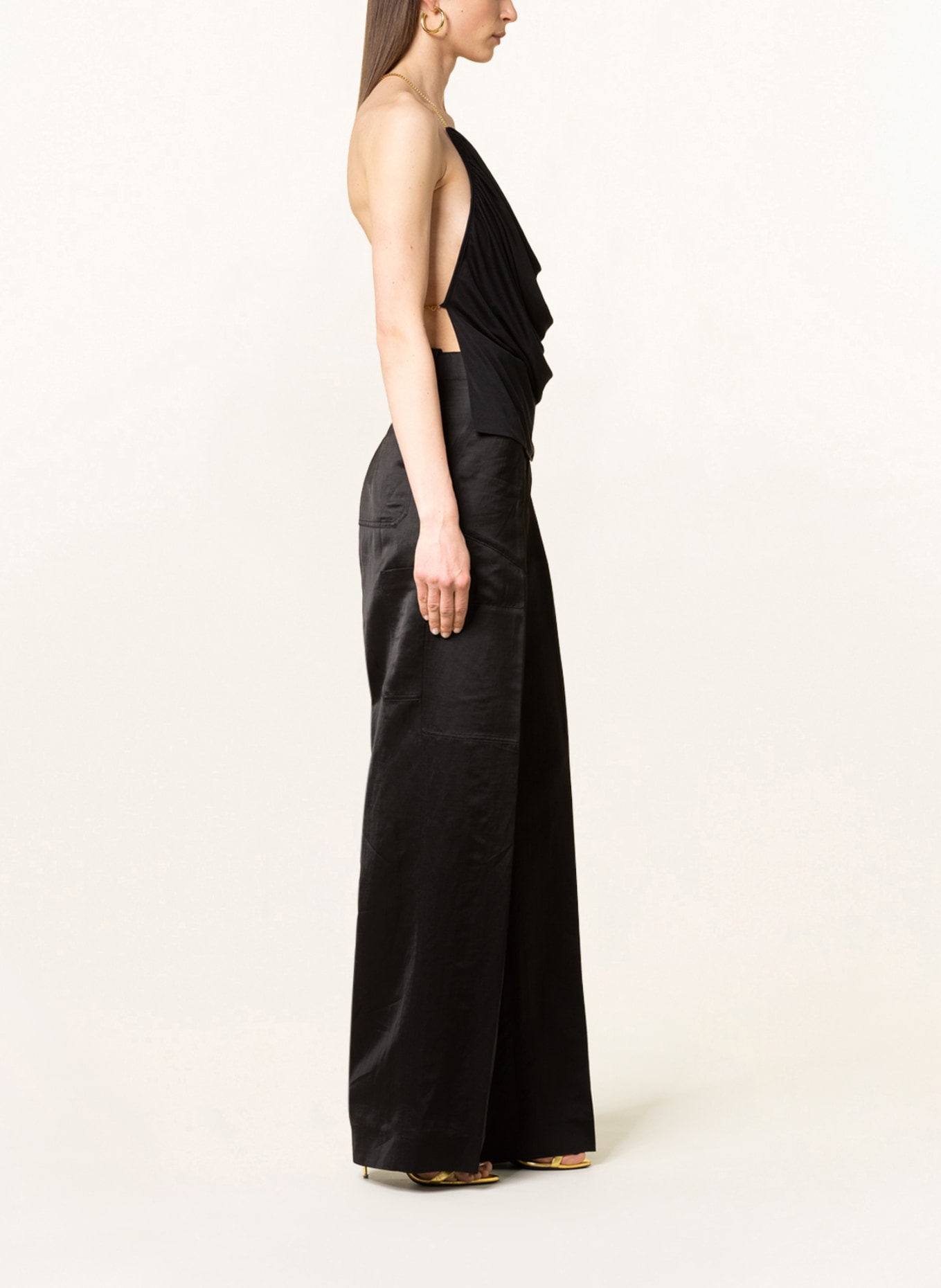 TOM FORD Trousers with linen, Color: BLACK (Image 4)
