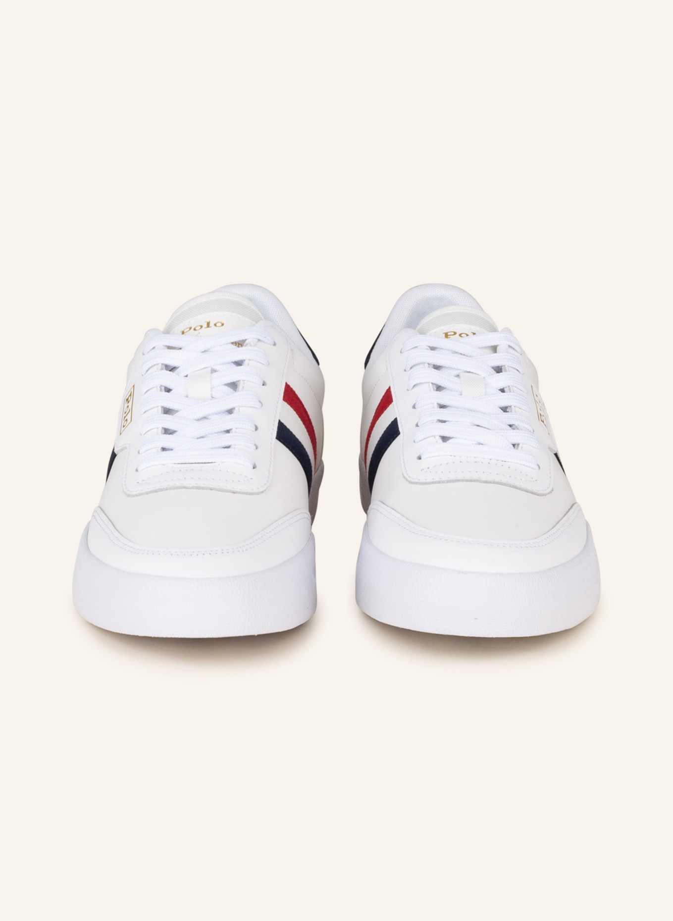 POLO RALPH LAUREN Sneakers, Color: WHITE/ DARK BLUE/ RED (Image 3)