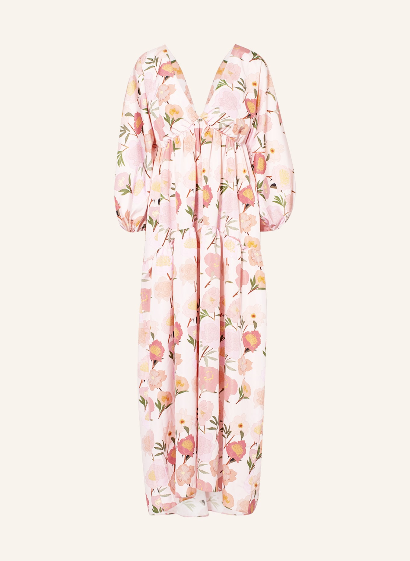 BERNADETTE Dress MATTHIEU, Color: PINK/ ROSE/ DARK GREEN (Image 1)