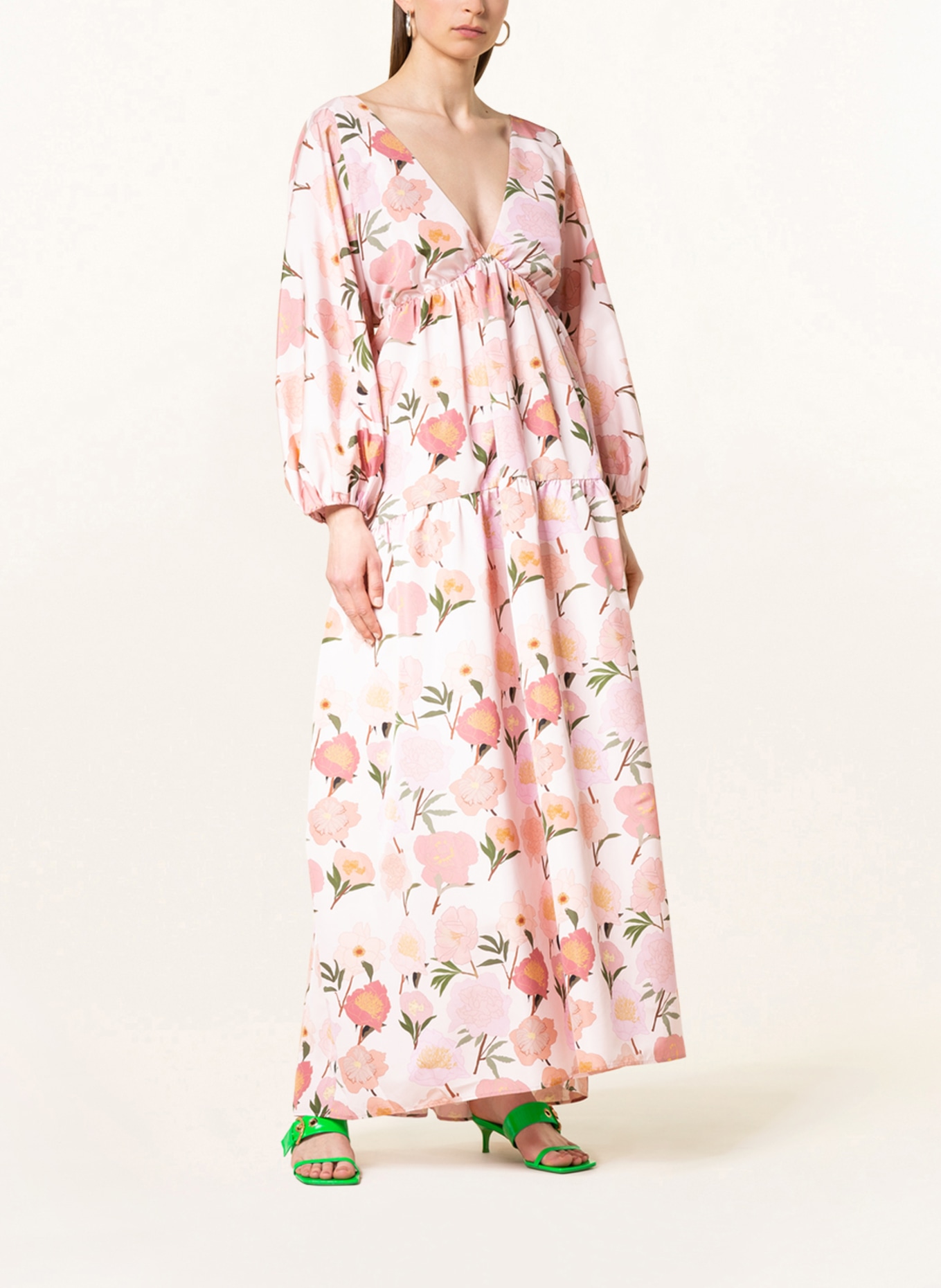 BERNADETTE Dress MATTHIEU, Color: PINK/ ROSE/ DARK GREEN (Image 2)