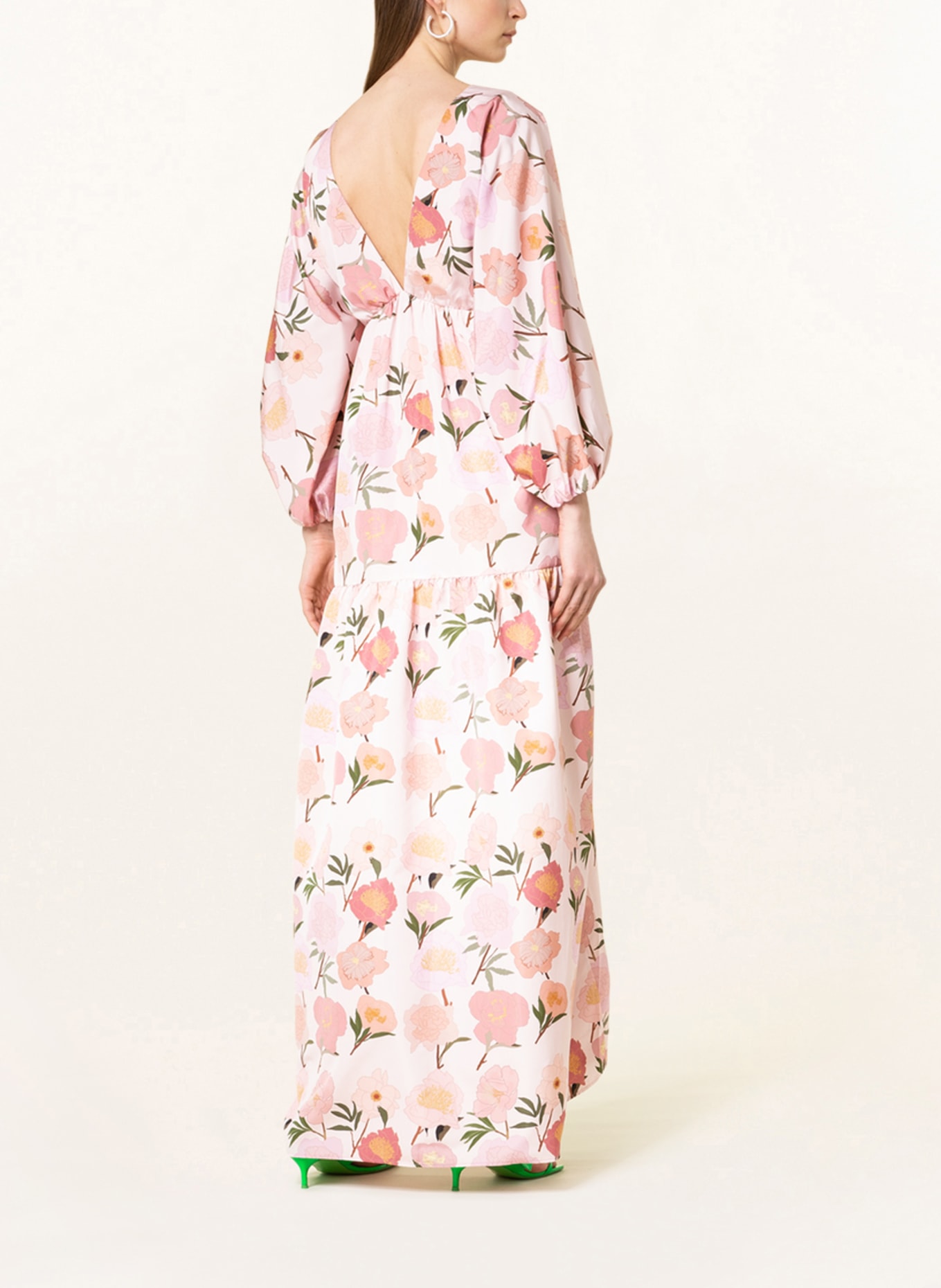 BERNADETTE Dress MATTHIEU, Color: PINK/ ROSE/ DARK GREEN (Image 3)