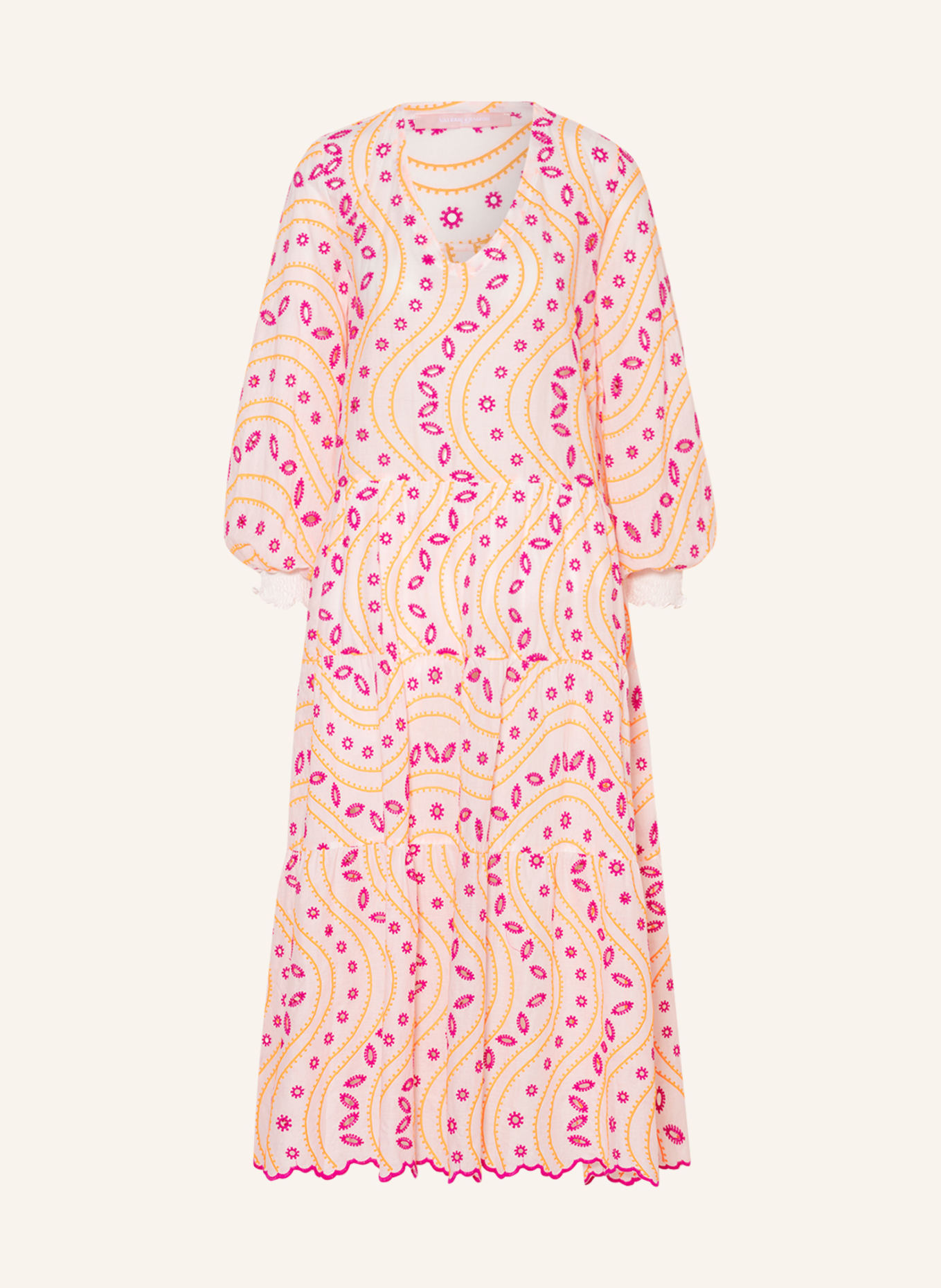 VALÉRIE KHALFON Dress DORADO, Color: WHITE/ FUCHSIA/ NEON ORANGE (Image 1)