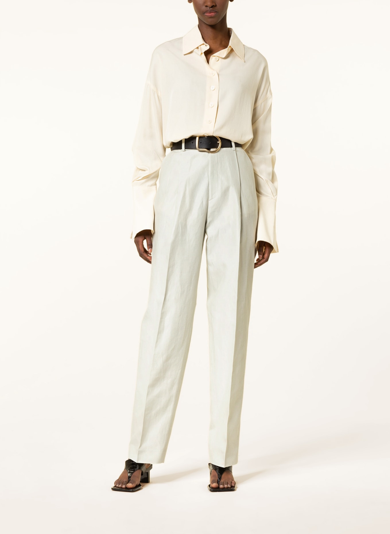 Filippa K Trousers JULIE with linen , Color: CREAM (Image 2)