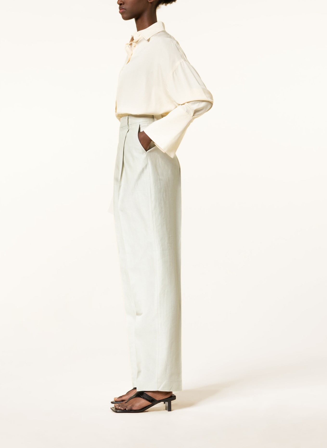 Filippa K Trousers JULIE with linen , Color: CREAM (Image 4)