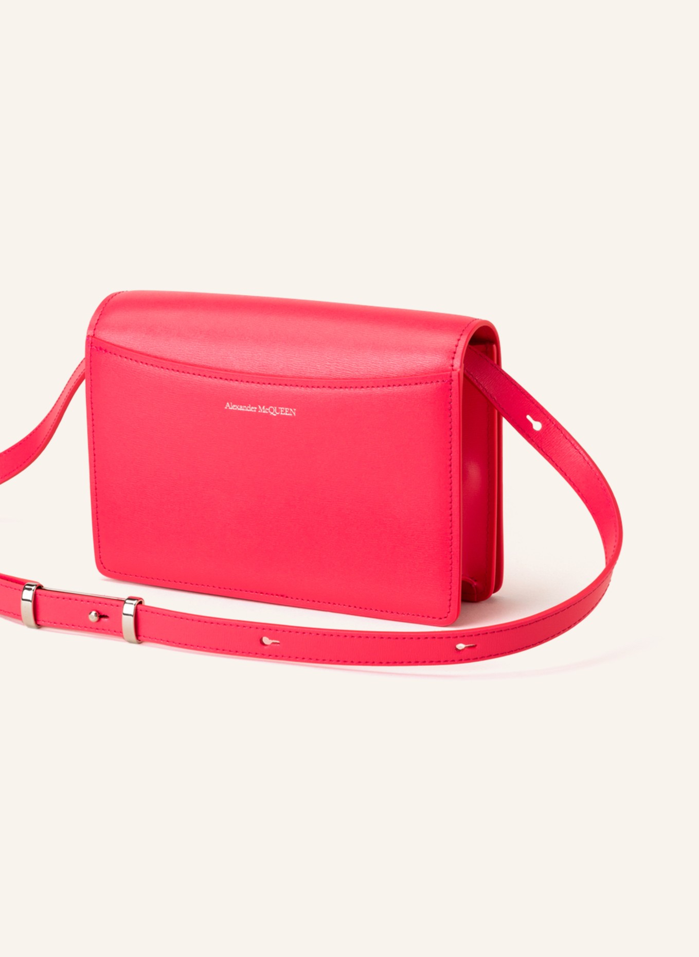 Alexander McQUEEN Shoulder bag THE FOUR RING in neon pink