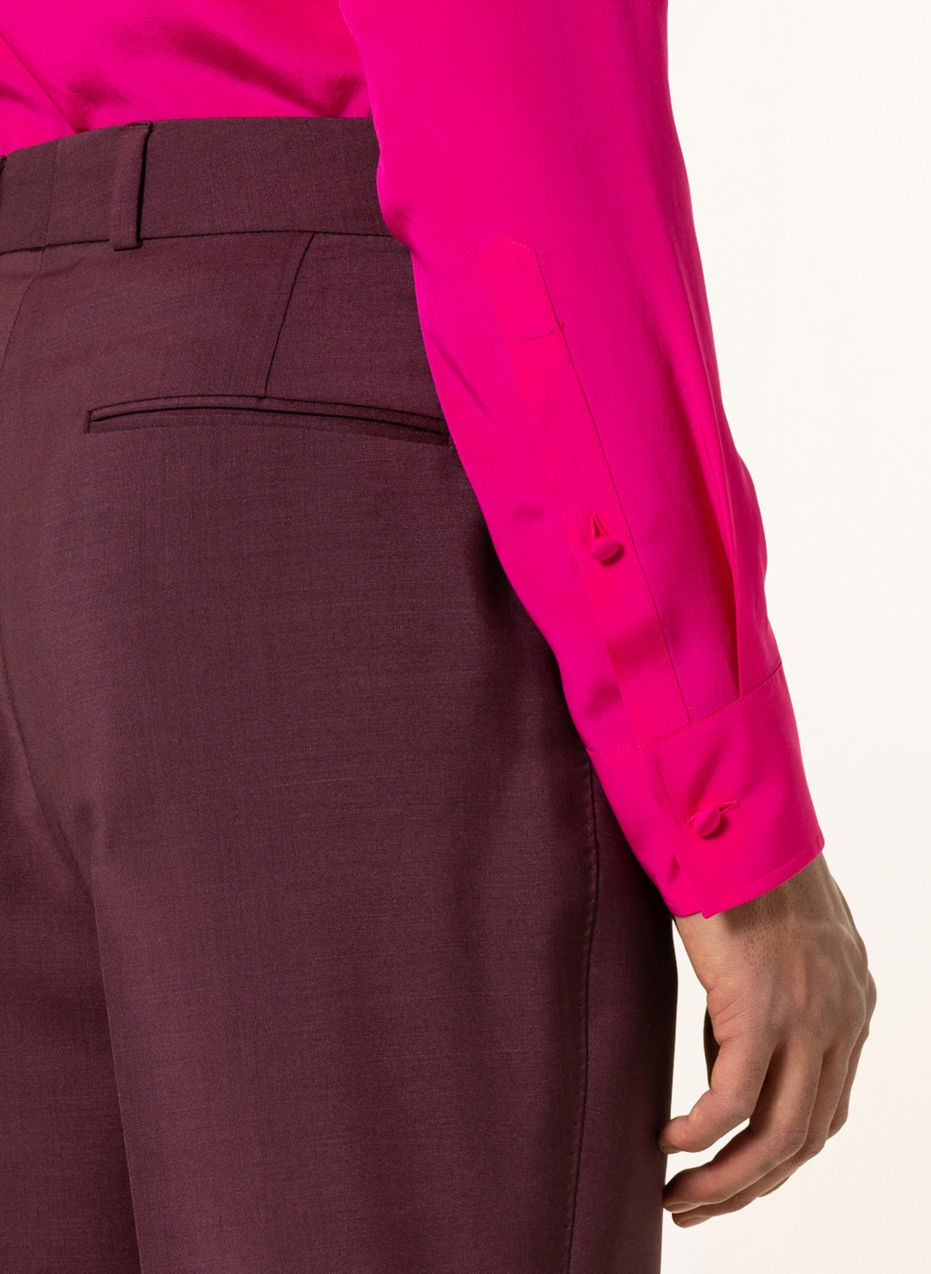 VALENTINO Suit trousers with mohair, Color: DARK RED (Image 6)