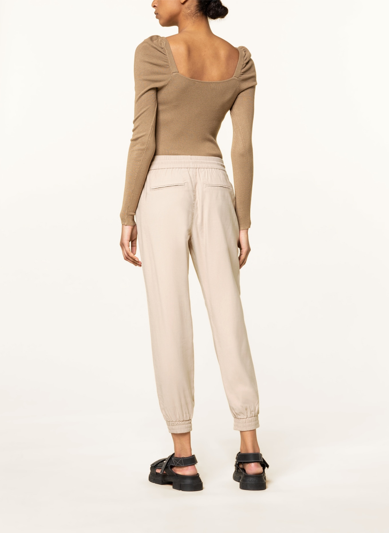 ONLY 7/8 trousers in jogger style , Color: BEIGE (Image 3)