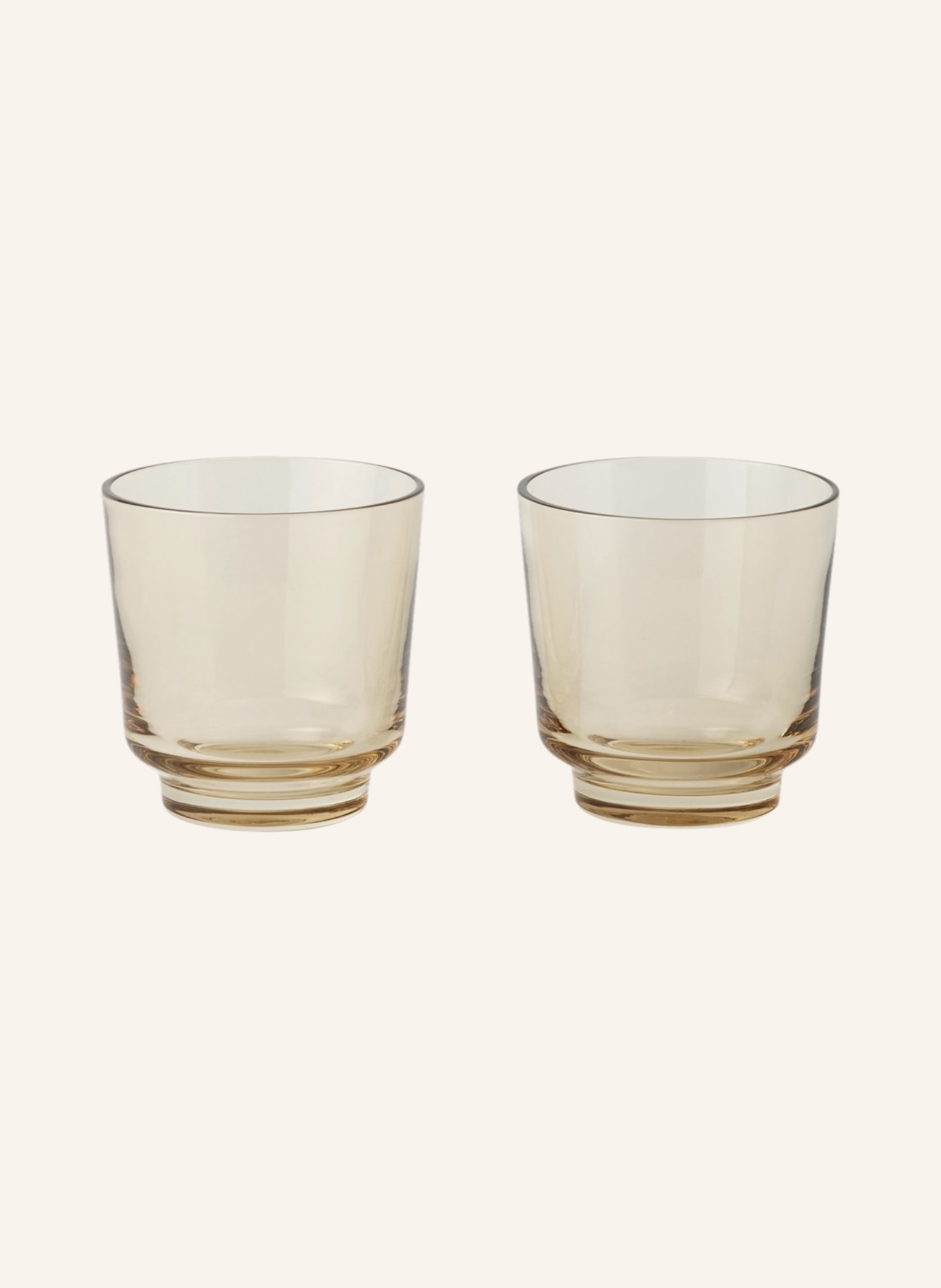 MUUTO Set of 2 drinking glasses RAISE, Color: ORANGE (Image 1)