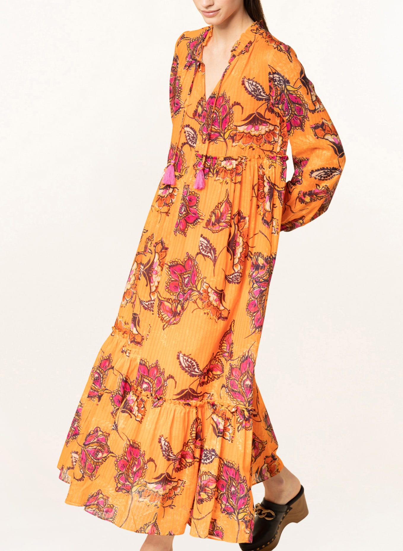 LIEBLINGSSTÜCK Dress ELEENL, Color: ORANGE/ FUCHSIA/ DARK BROWN (Image 5)