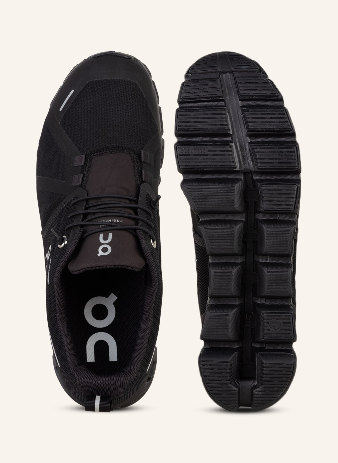 On Sneakers CLOUD 5 WATERPROOF, Color: BLACK (Image 5)