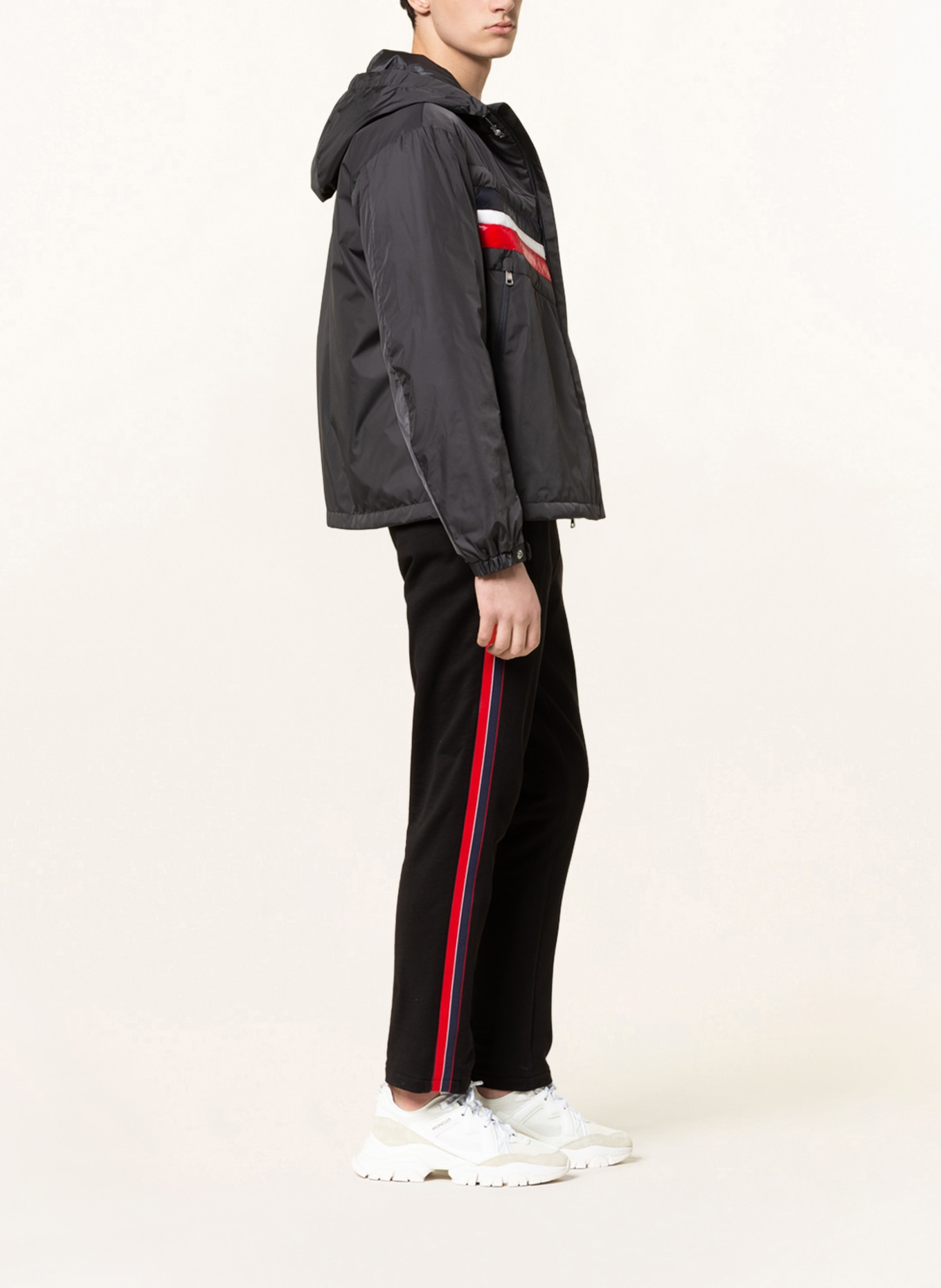 MONCLER Down jacket TINIAN, Color: BLACK/ RED (Image 4)