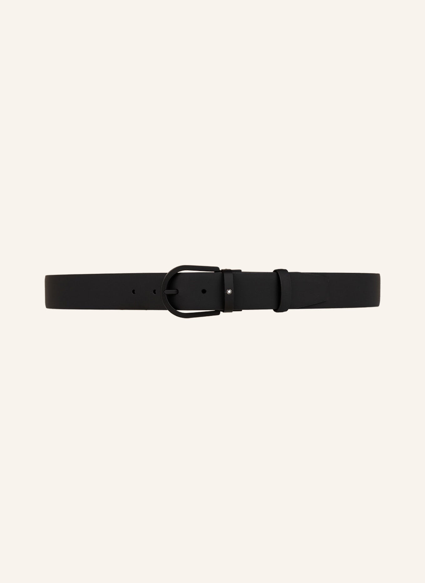 MONTBLANC Leather belt, Color: BLACK (Image 2)