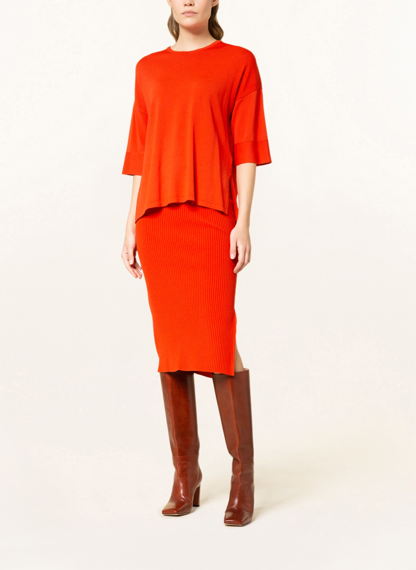 RIANI Pullover with 3/4 sleeve, Color: DARK ORANGE (Image 2)