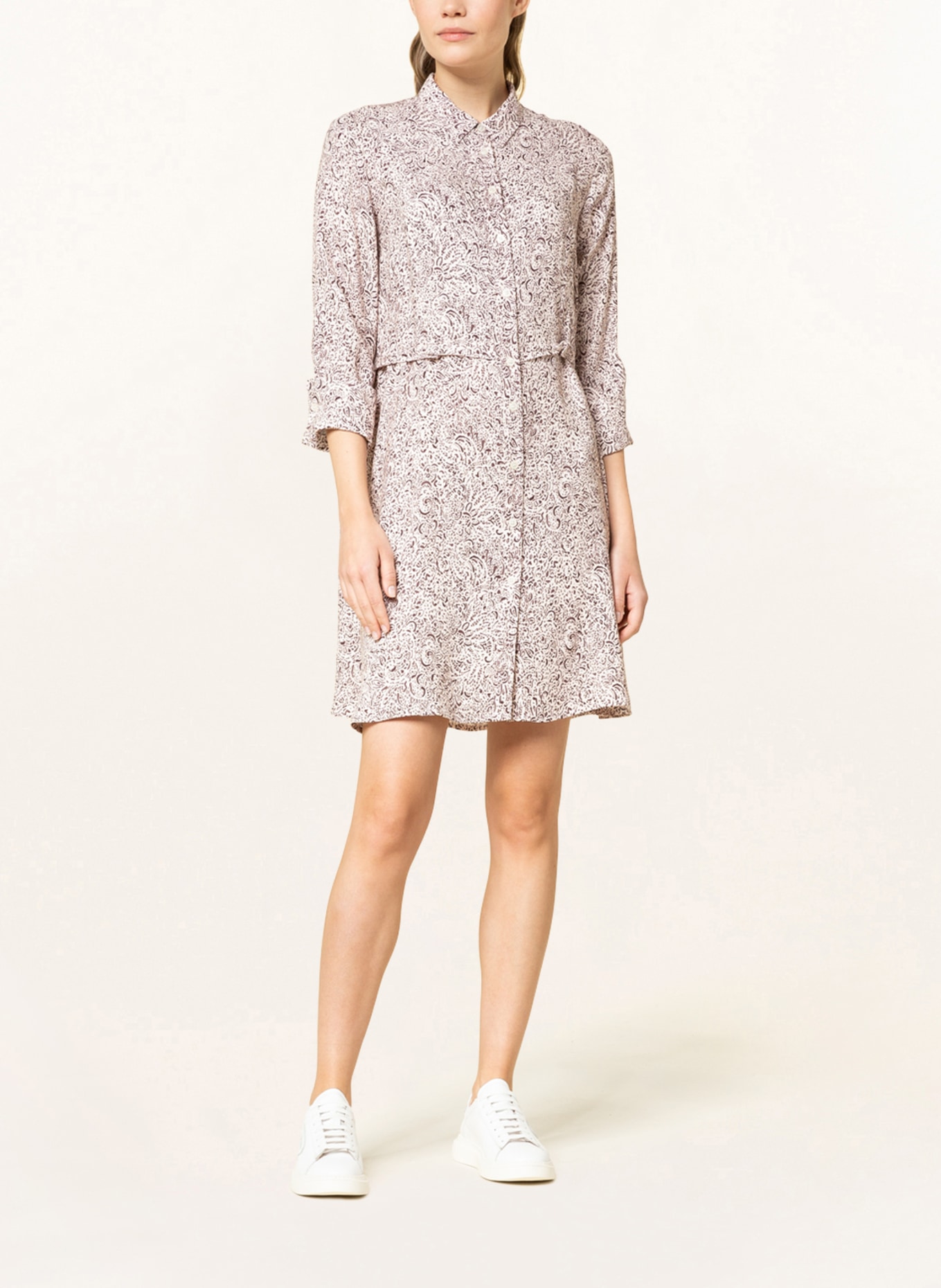 RIANI Shirt dress with 3/4 sleeves, Color: DARK PURPLE/ LIGHT PINK (Image 2)