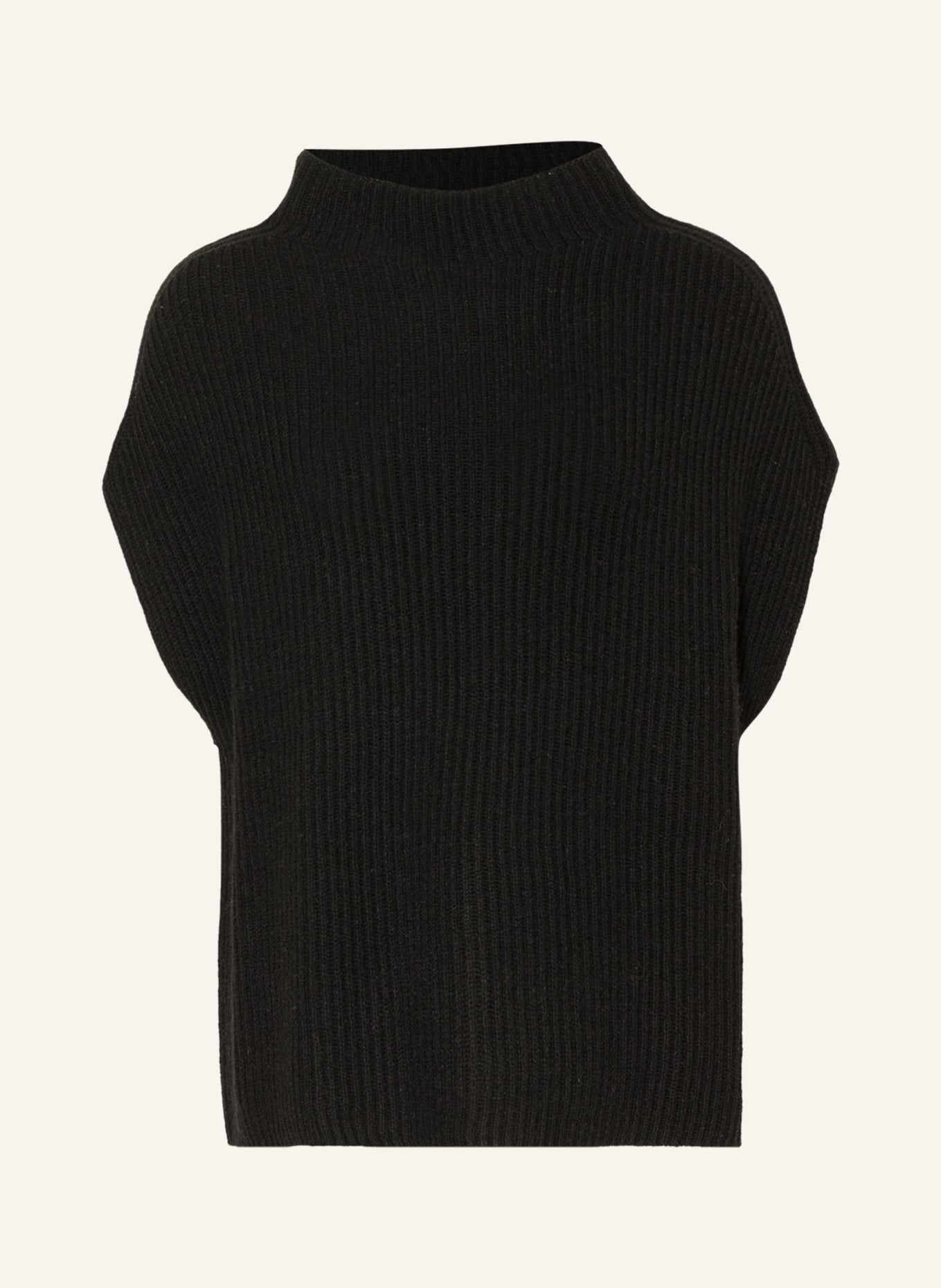 MRS & HUGS Sleeveless Sweater with cashmere , Color: BLACK (Image 1)