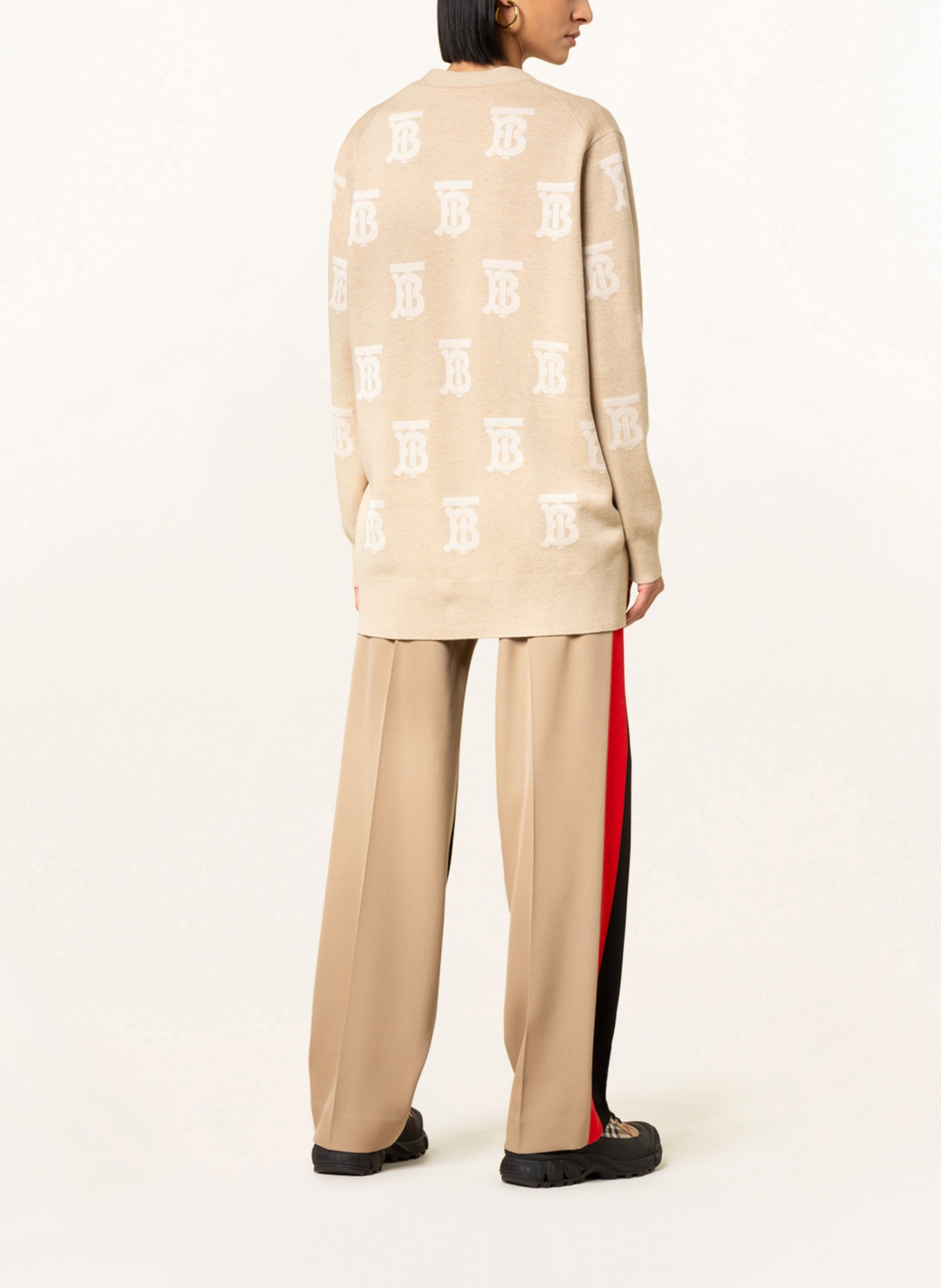 BURBERRY Cardigan SALENA with silk, Color: LIGHT BROWN (Image 3)