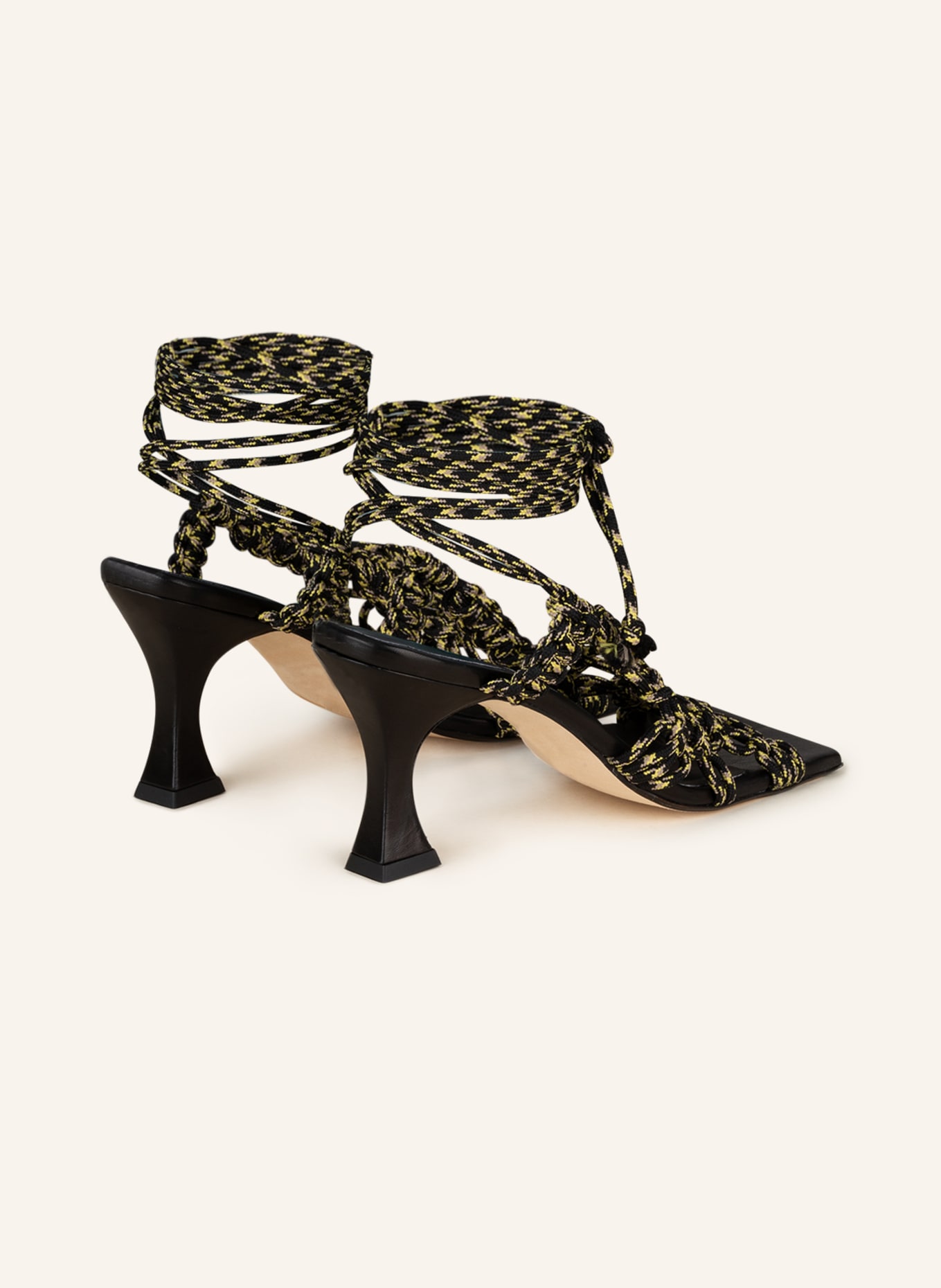 MIISTA Sandals STEPHANIE, Color: BLACK/ YELLOW (Image 2)
