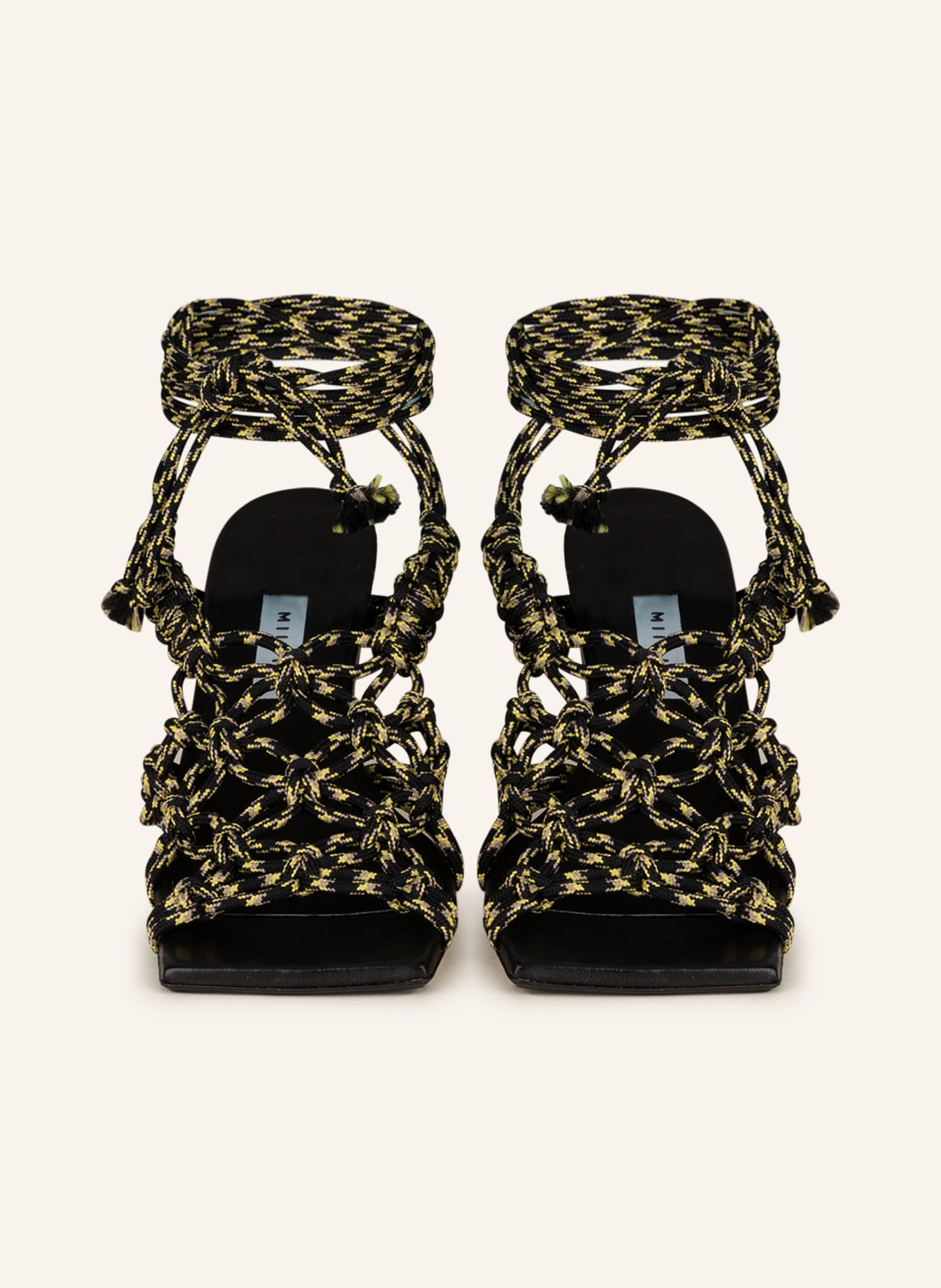 MIISTA Sandals STEPHANIE, Color: BLACK/ YELLOW (Image 3)