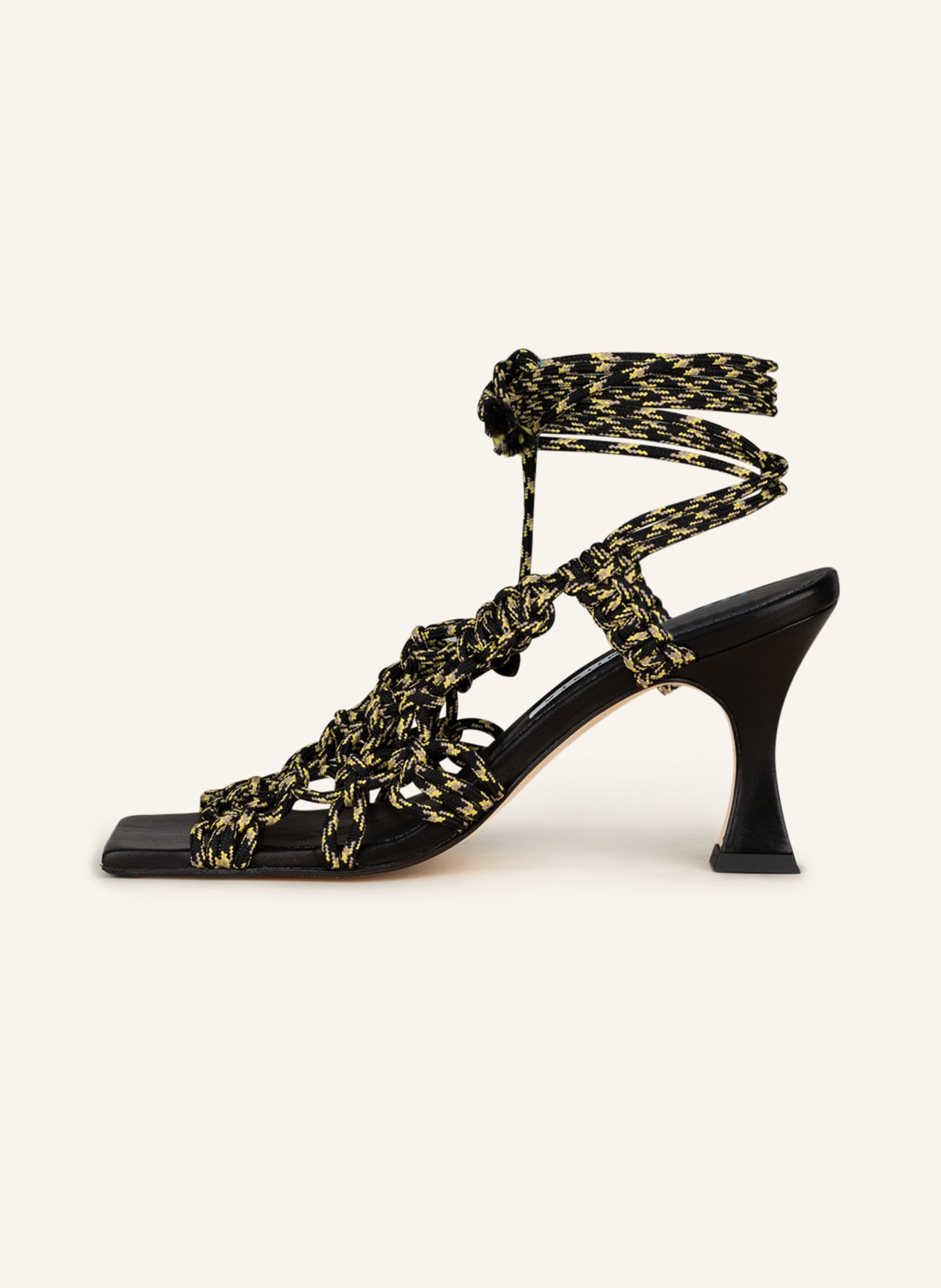 MIISTA Sandals STEPHANIE, Color: BLACK/ YELLOW (Image 4)