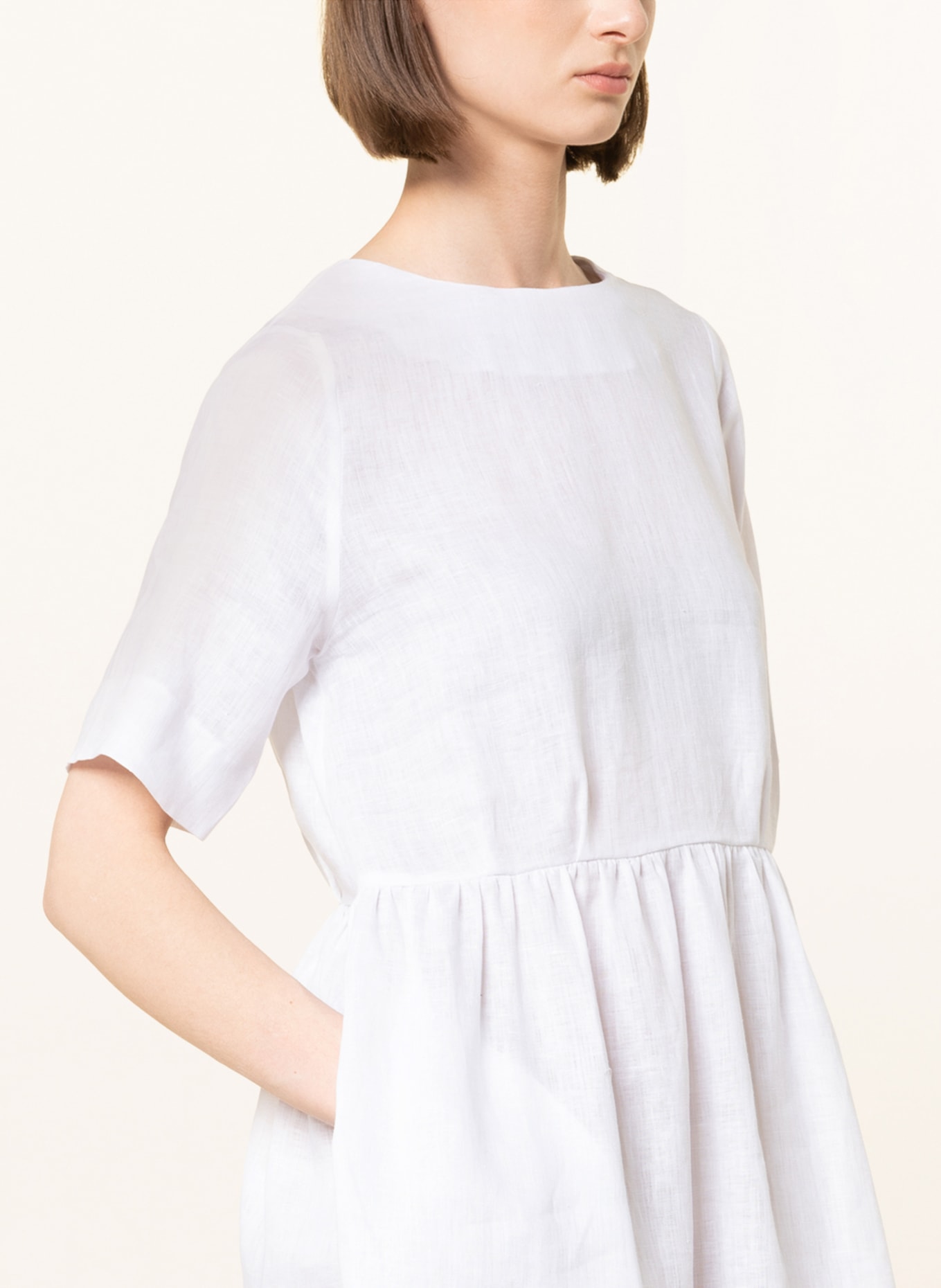 Sophie Linen dress OCALU, Color: WHITE (Image 4)