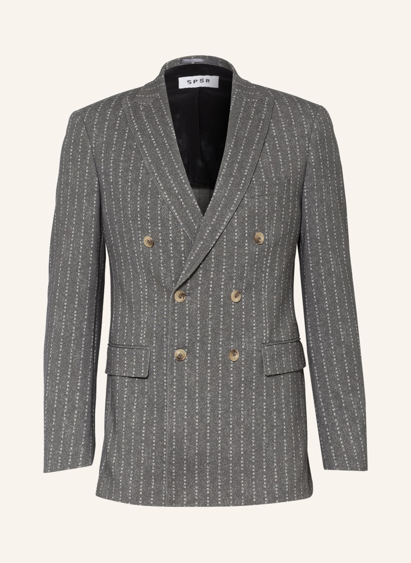 SPSR Suit jacket extra slim fit , Color: PJ00001 Mid Grey- White Stripe (Image 1)