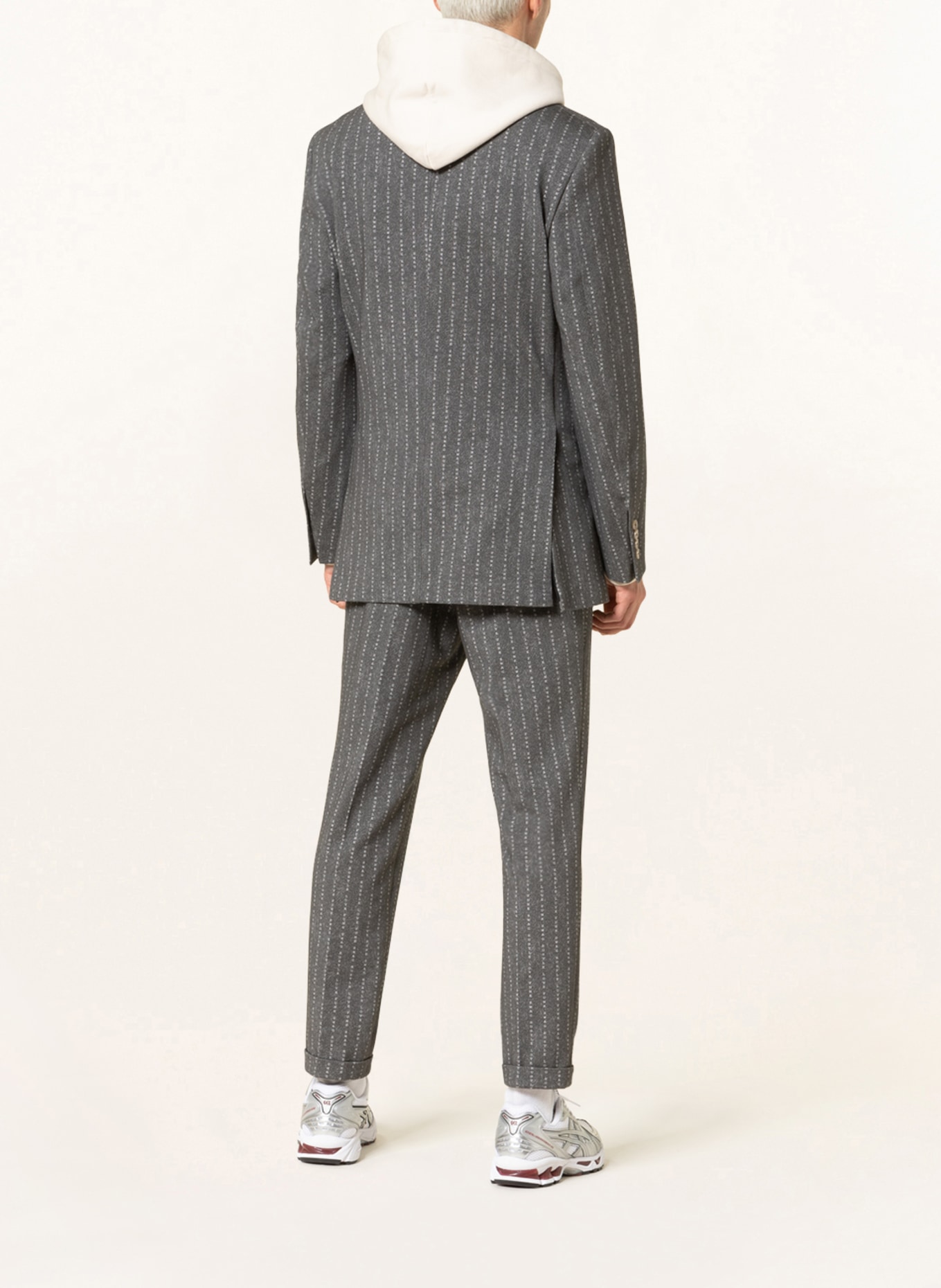 SPSR Oblekové sako Extra Slim Fit , Barva: PJ00001 Mid Grey- White Stripe (Obrázek 3)