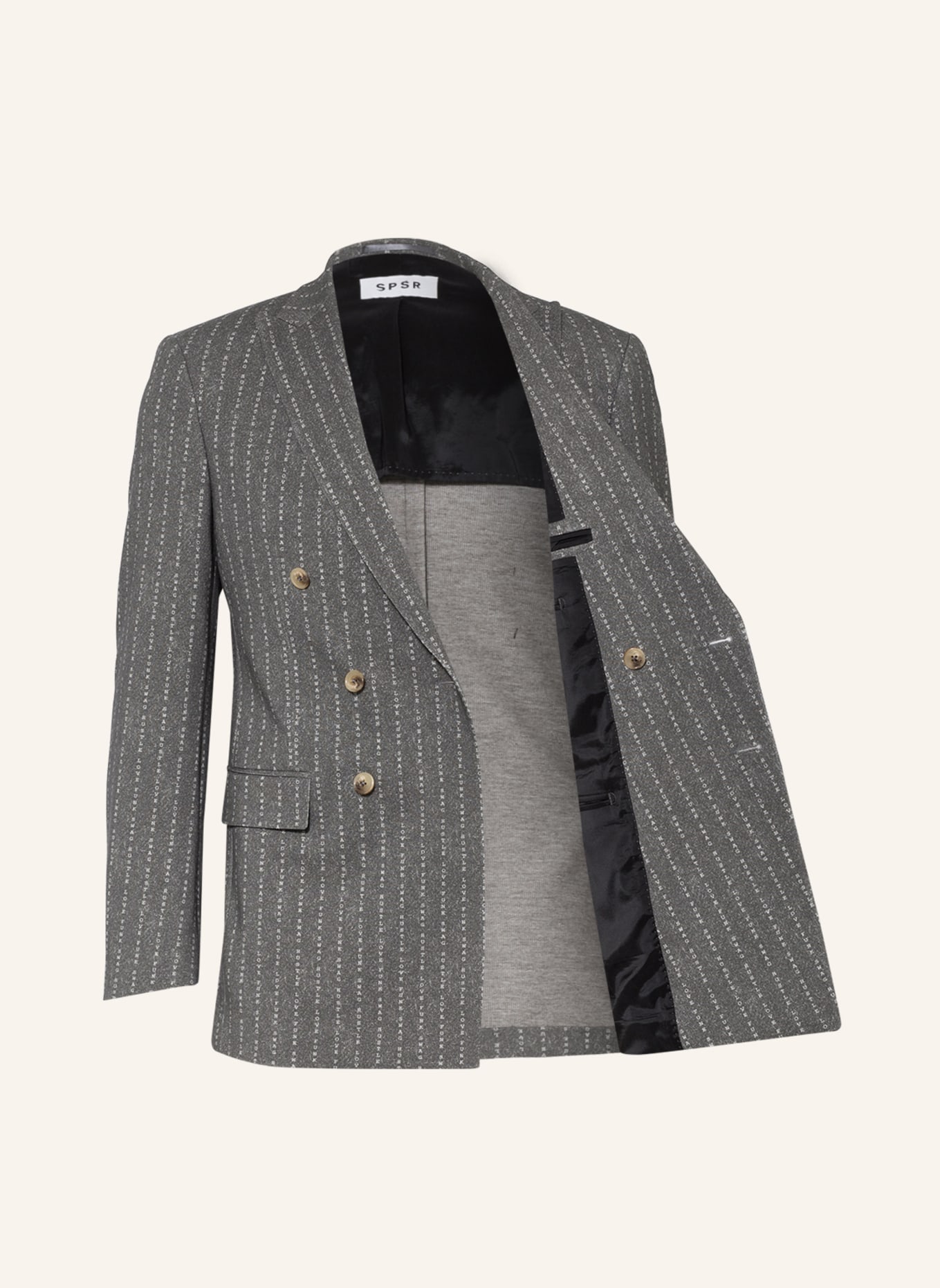 SPSR Oblekové sako Extra Slim Fit , Barva: PJ00001 Mid Grey- White Stripe (Obrázek 4)