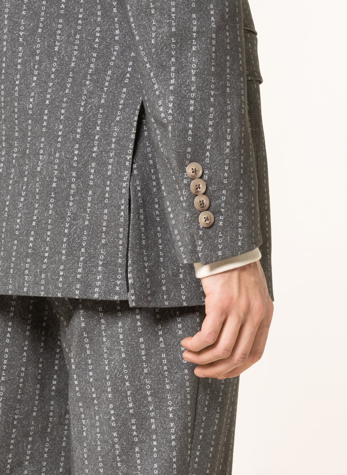 SPSR Suit jacket extra slim fit , Color: PJ00001 Mid Grey- White Stripe (Image 6)