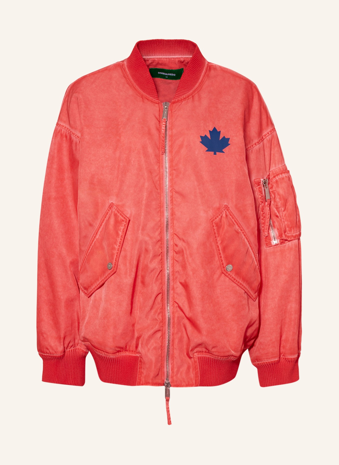 DSQUARED2 Oversized blouson ONE LIFE, Color: RED (Image 1)