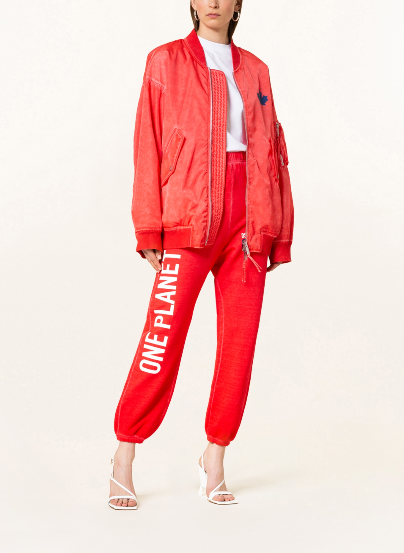 DSQUARED2 Oversized blouson ONE LIFE, Color: RED (Image 2)