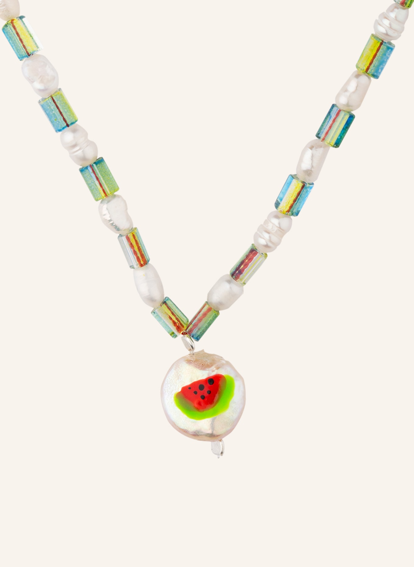 sorbet island Halskette PALM TREE, Farbe: WEISS/ HELLGRÜN(Bild null)