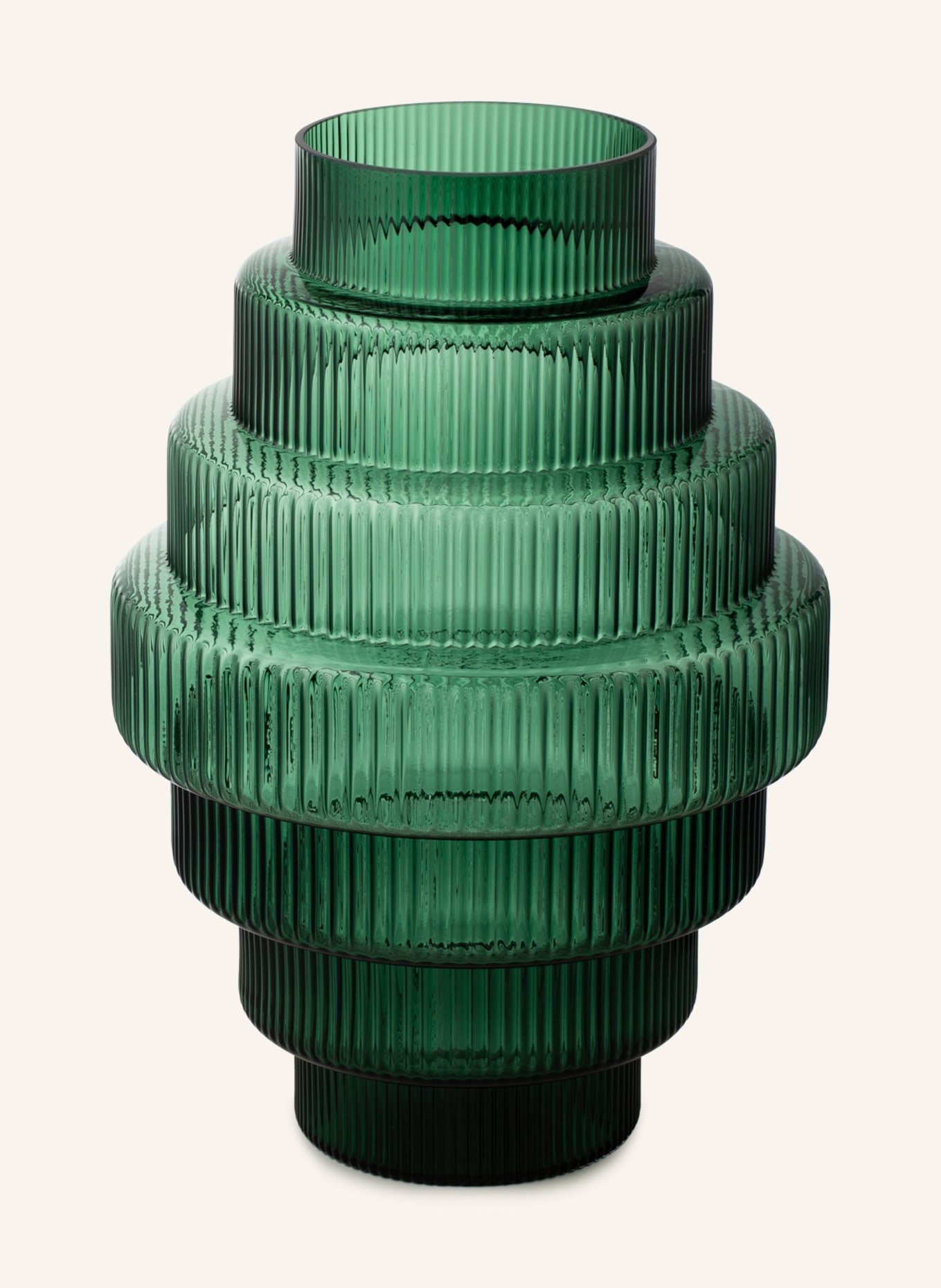 POLSPOTTEN Vase STEPS LARGE, Color: GREEN (Image 2)