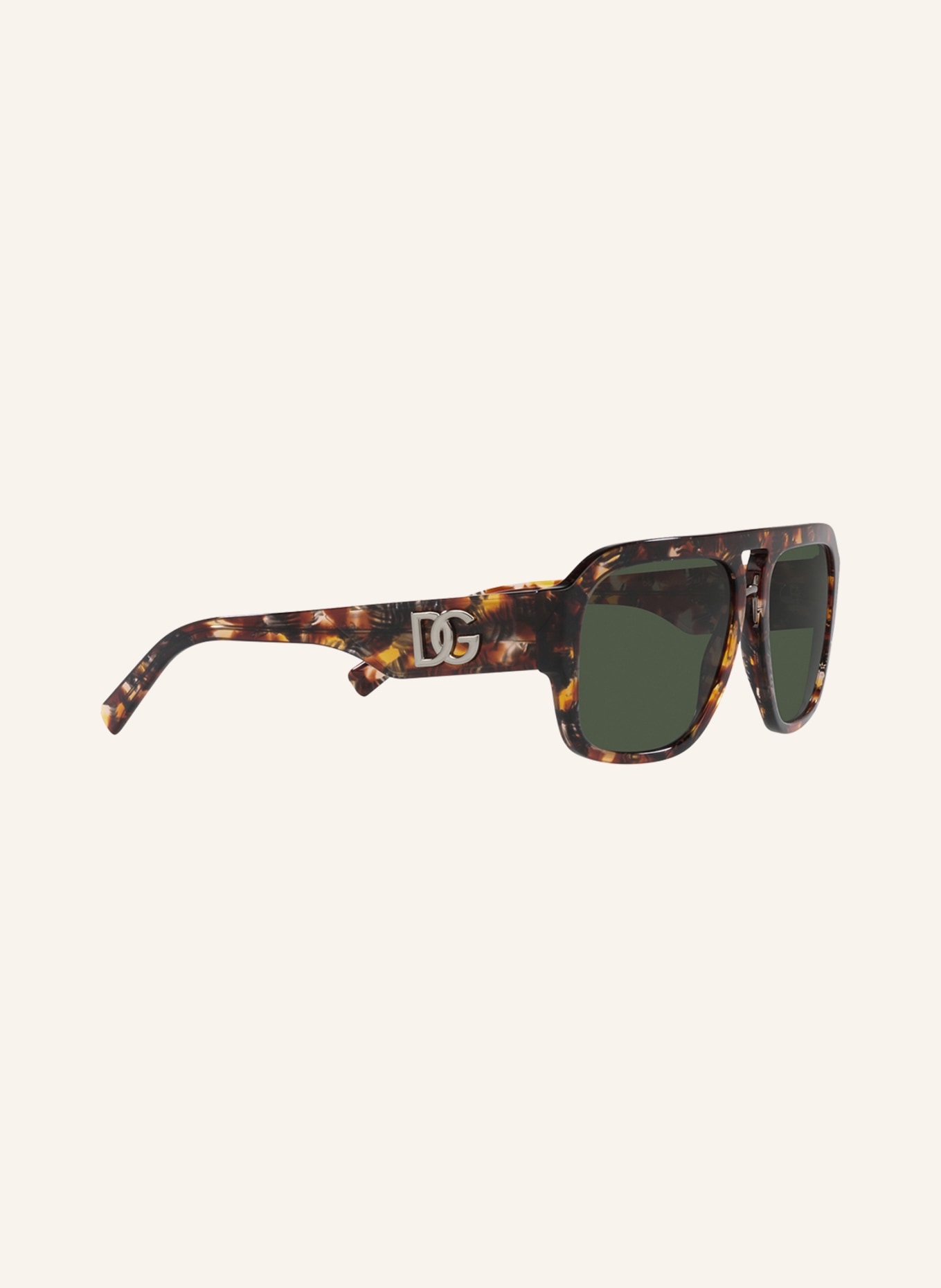 DOLCE & GABBANA Zonnebril DG4403: 33589A - HAVANA/ GROEN GEPOLARISEERD