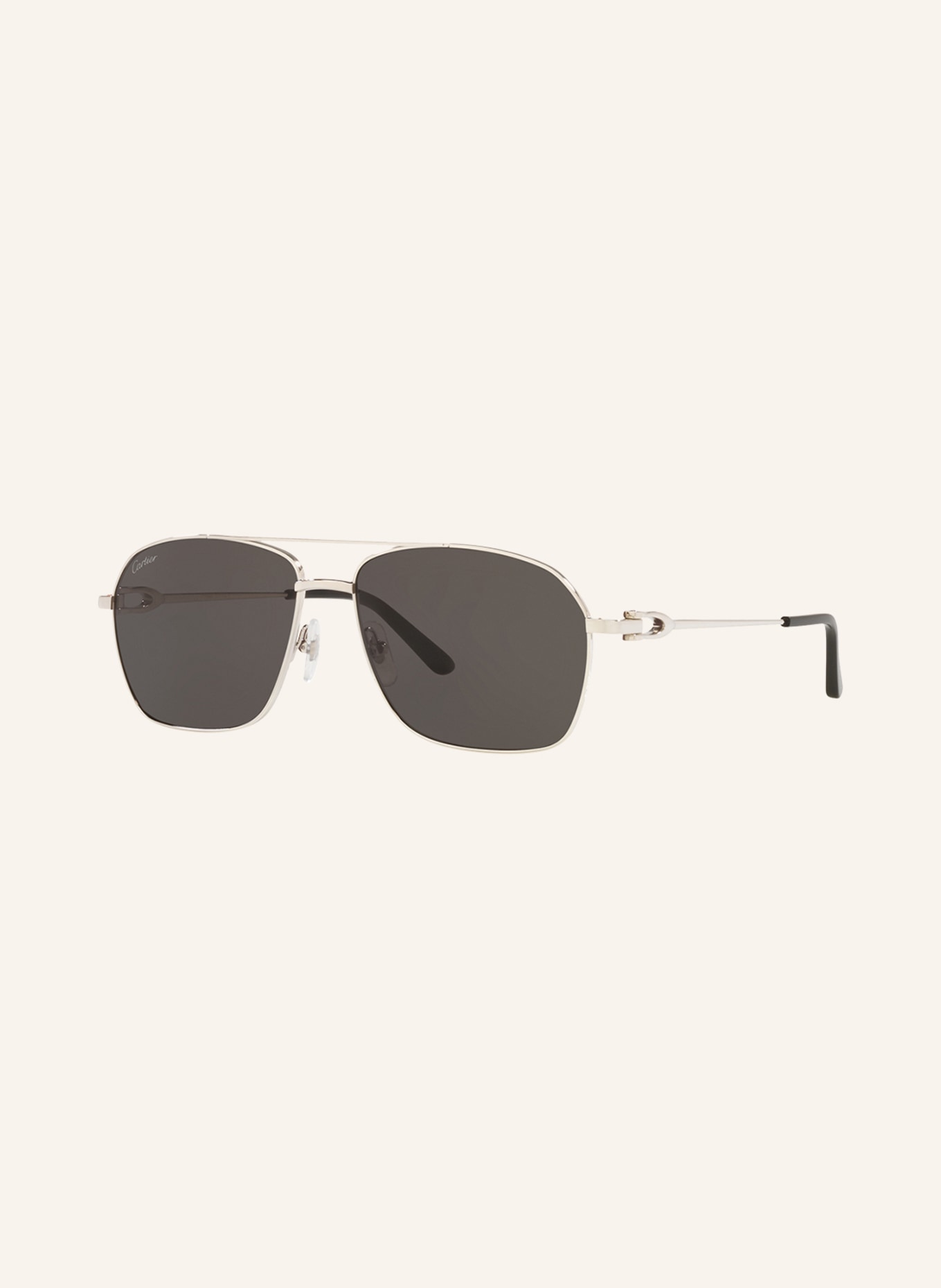 Cartier Sunglasses CT0306S, Color: 4100L1 - SILVER/ DARK GRAY (Image 1)