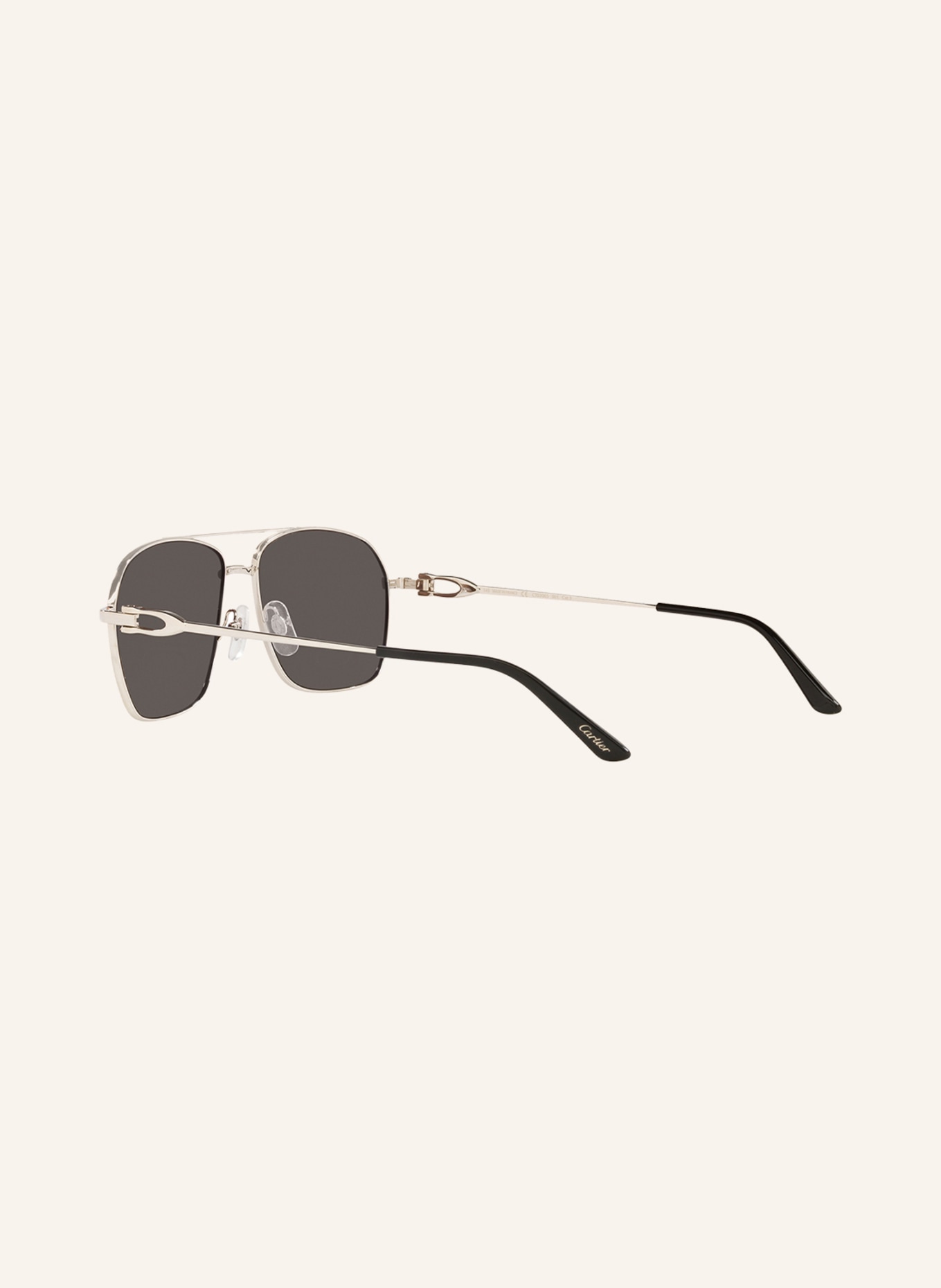 Cartier Sunglasses CT0306S, Color: 4100L1 - SILVER/ DARK GRAY (Image 4)