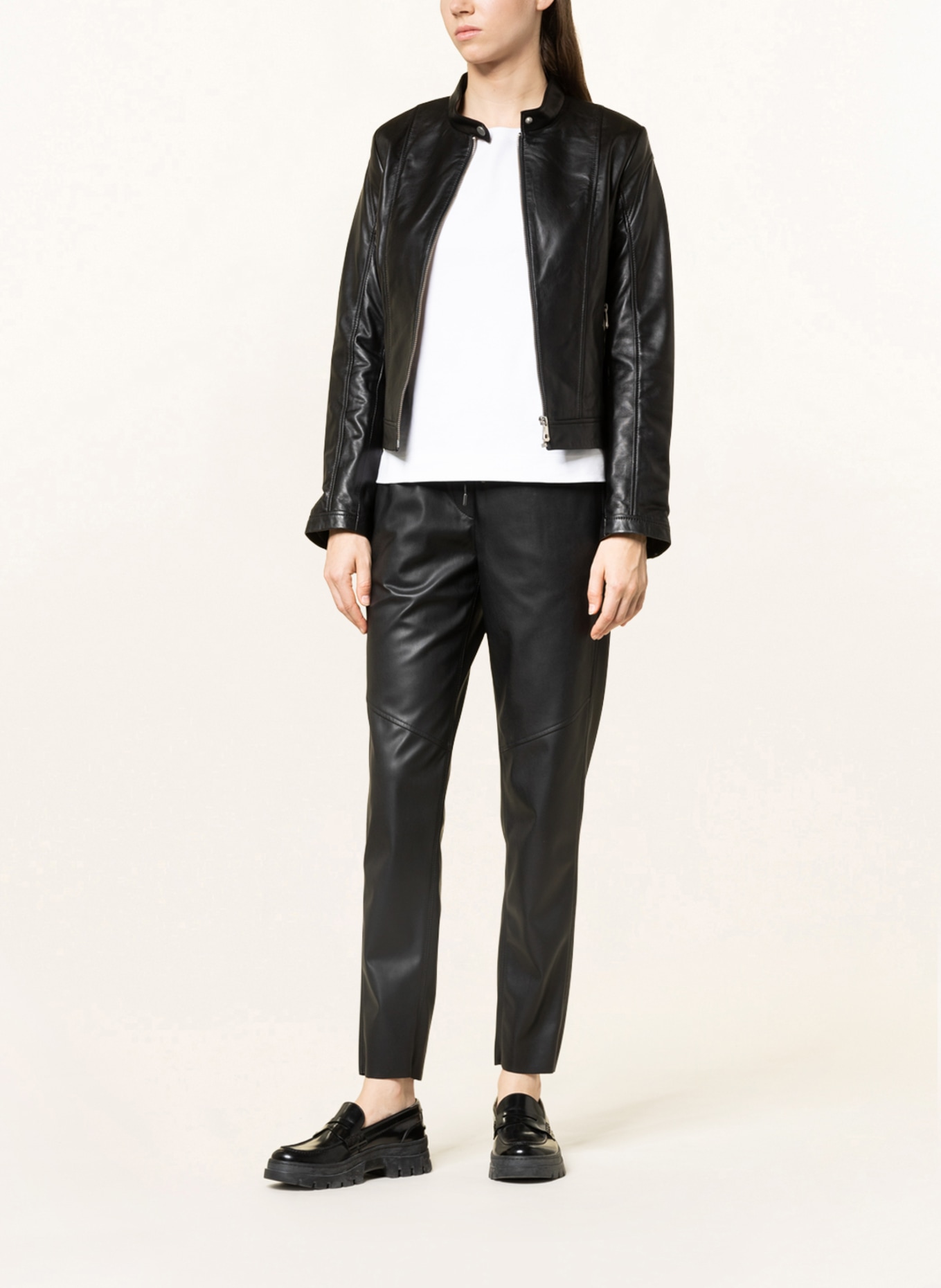 MRS & HUGS Leather jacket, Color: BLACK (Image 2)