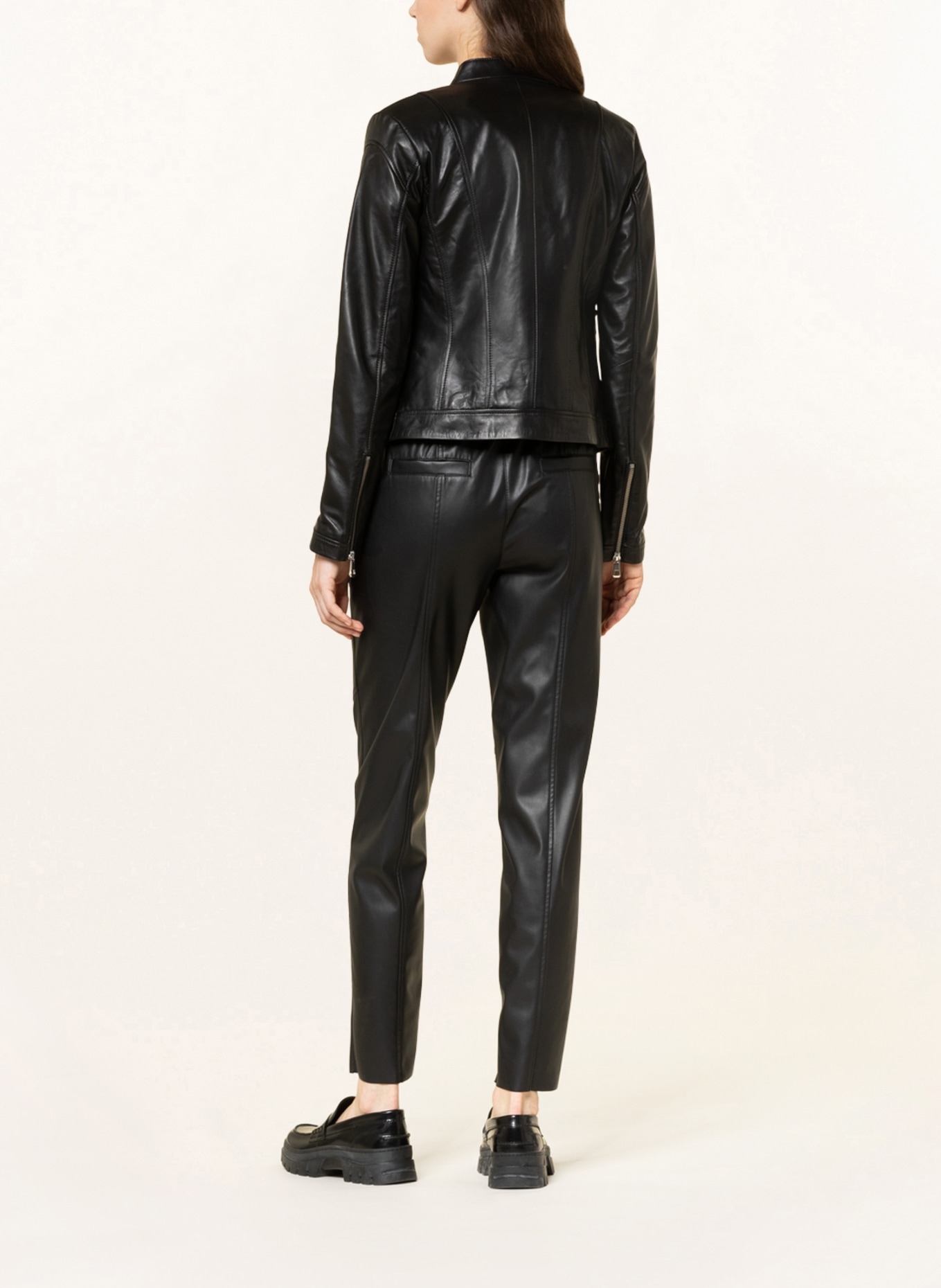 MRS & HUGS Leather jacket, Color: BLACK (Image 3)