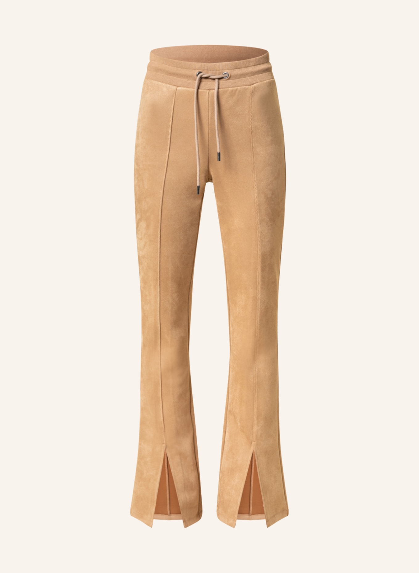 GUESS Trousers STELA in leather look, Color: BEIGE (Image 1)